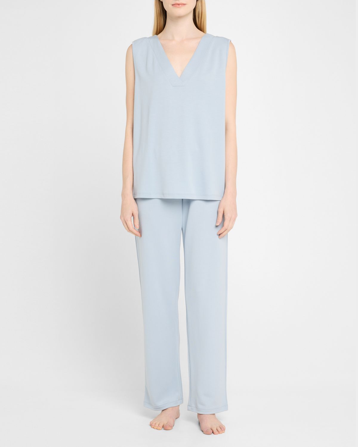 Hanro Pure Comfort Lace-Inset Tank Top