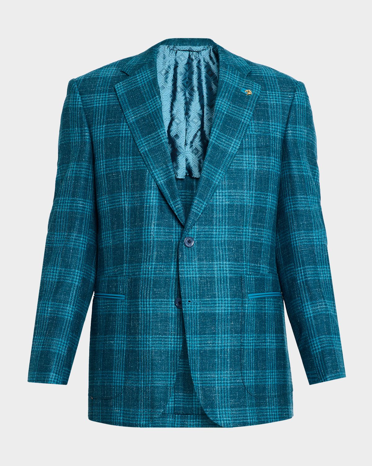 Stefano Ricci Men 's Wool, Cashmere and Silk Plaid Single-Breasted Sport Coat