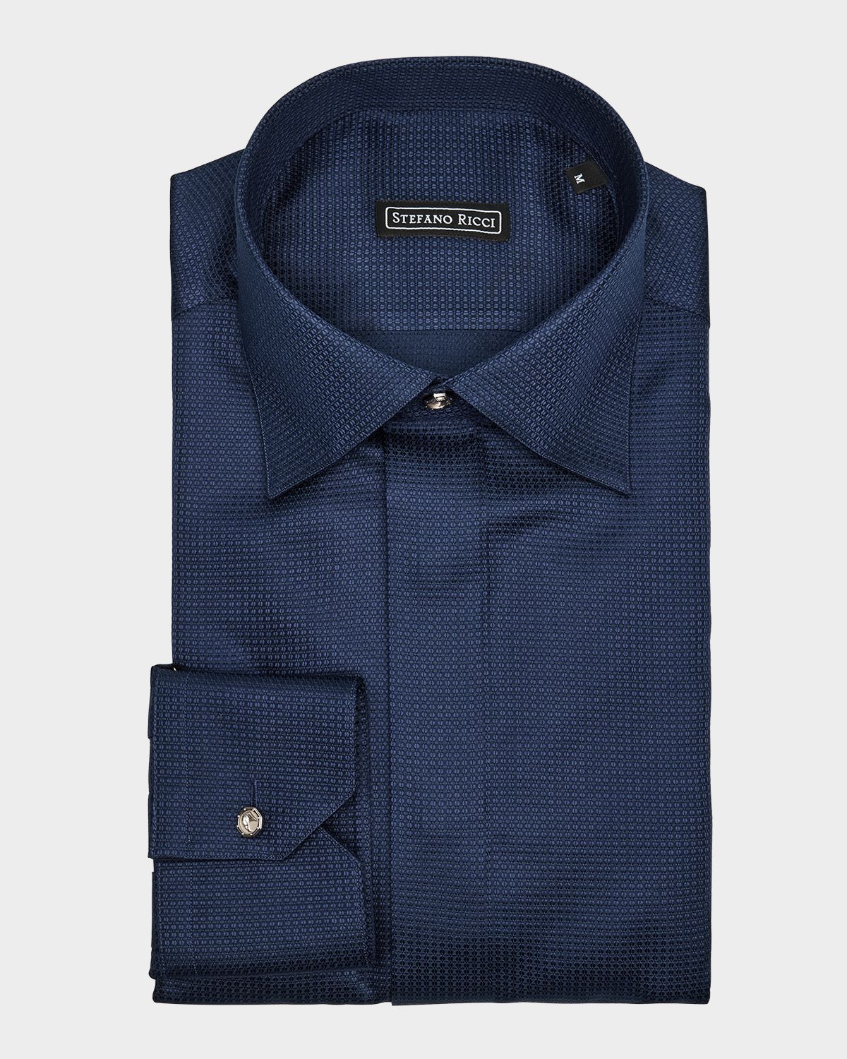 Stefano Ricci Men 's Textured Silk Dress Shirt