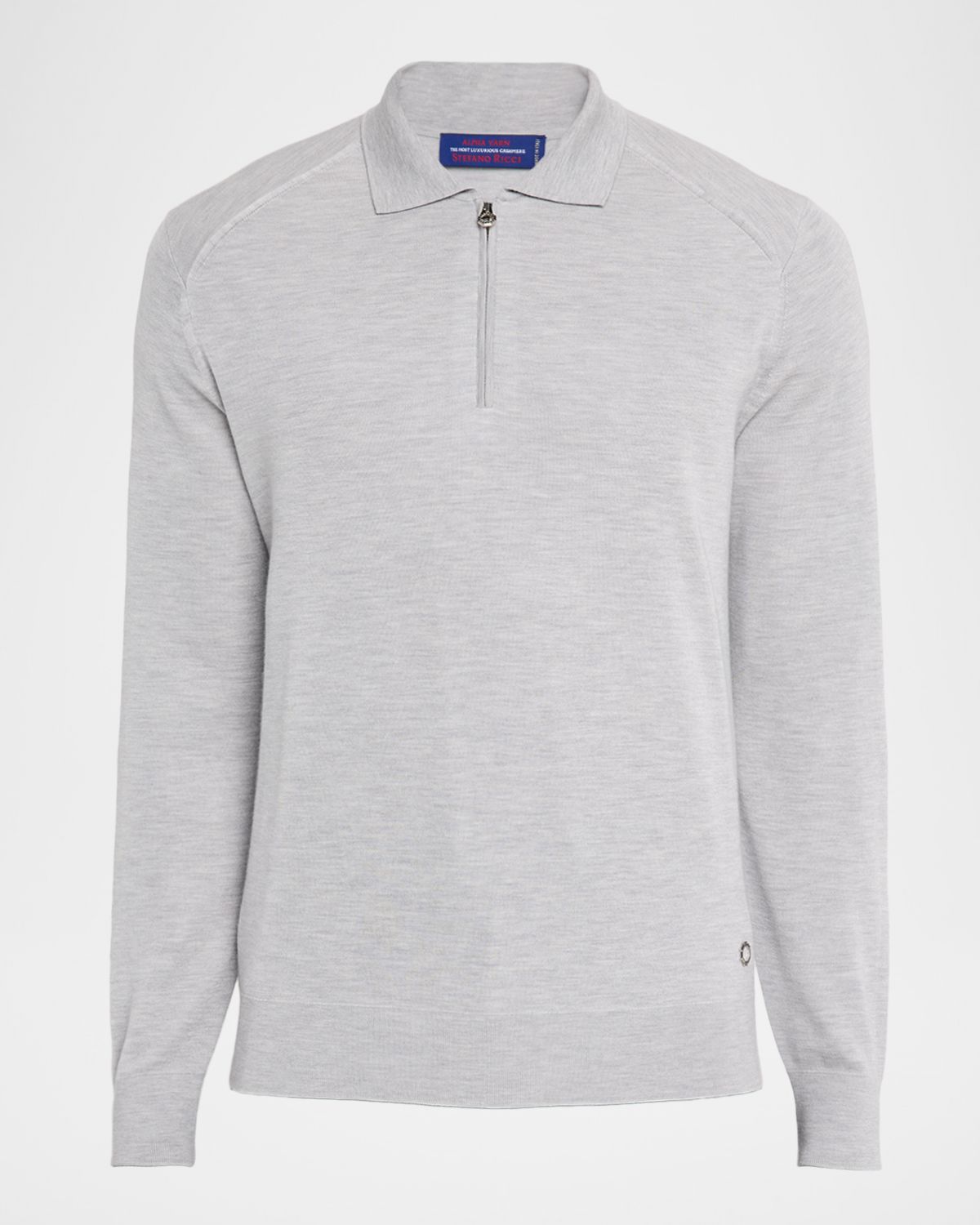 Stefano Ricci Men 's Cashmere Quarter-Zip Polo Sweater | Thumbnail 6 Stefano Ricci Men 's Cashmere Quarter-Zip Polo Sweater | Thumbnail 6