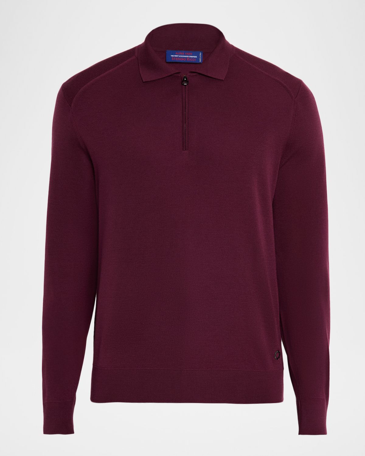 Stefano Ricci Men 's Cashmere Quarter-Zip Polo Sweater | Thumbnail 6