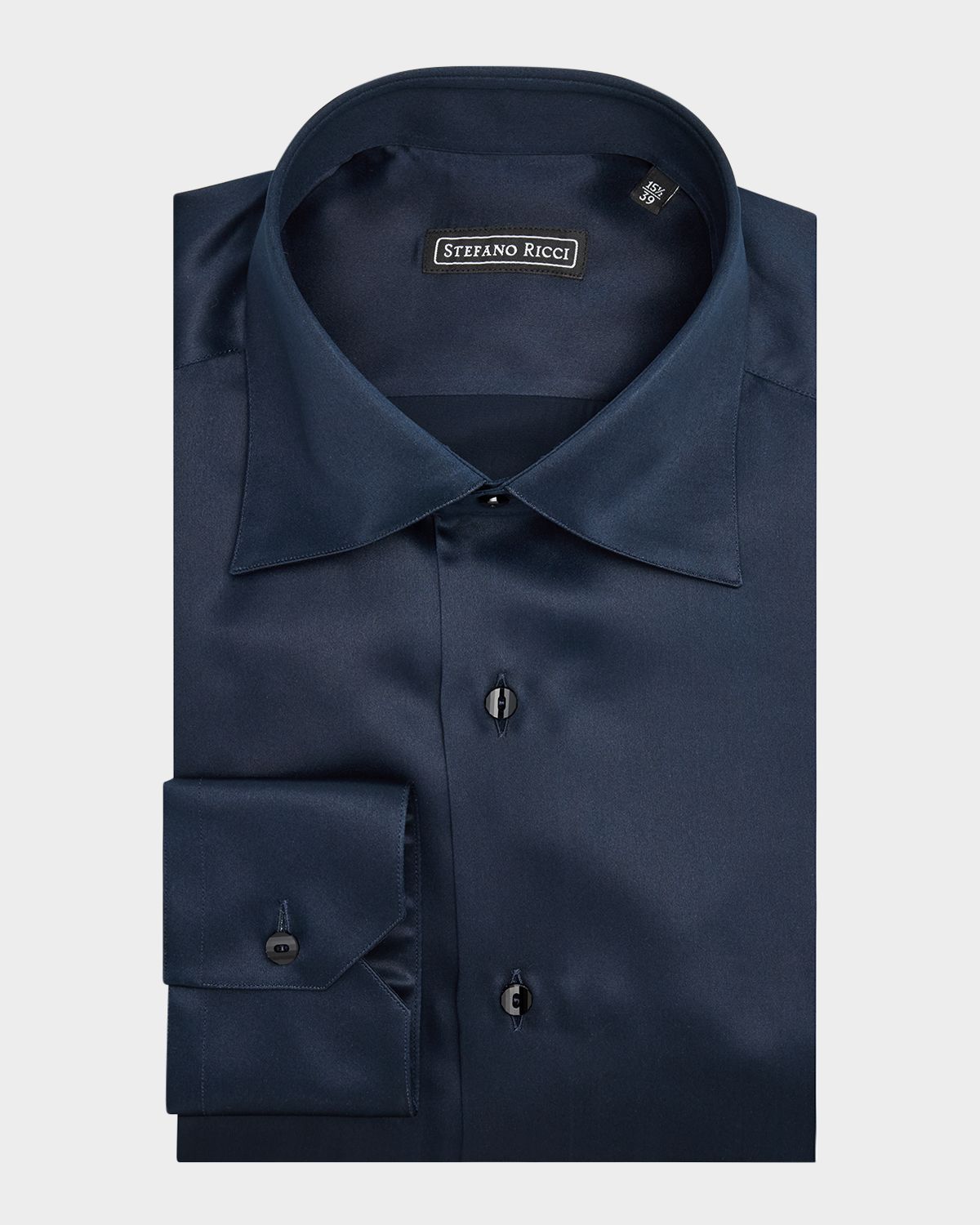 Stefano Ricci Men 's Silk Point Collar Dress Shirt