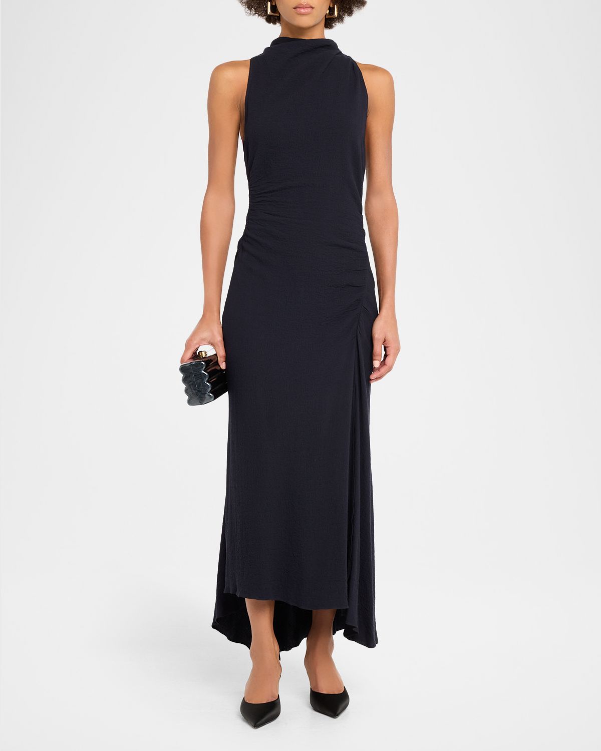 A.L.C. Inez Draped High-Neck Dress