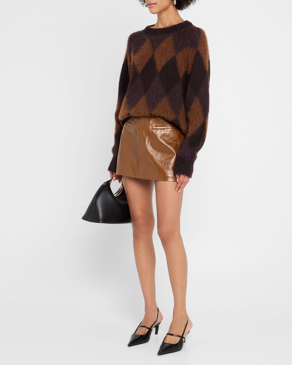 A.L.C. Cowan Leather Mini Skirt