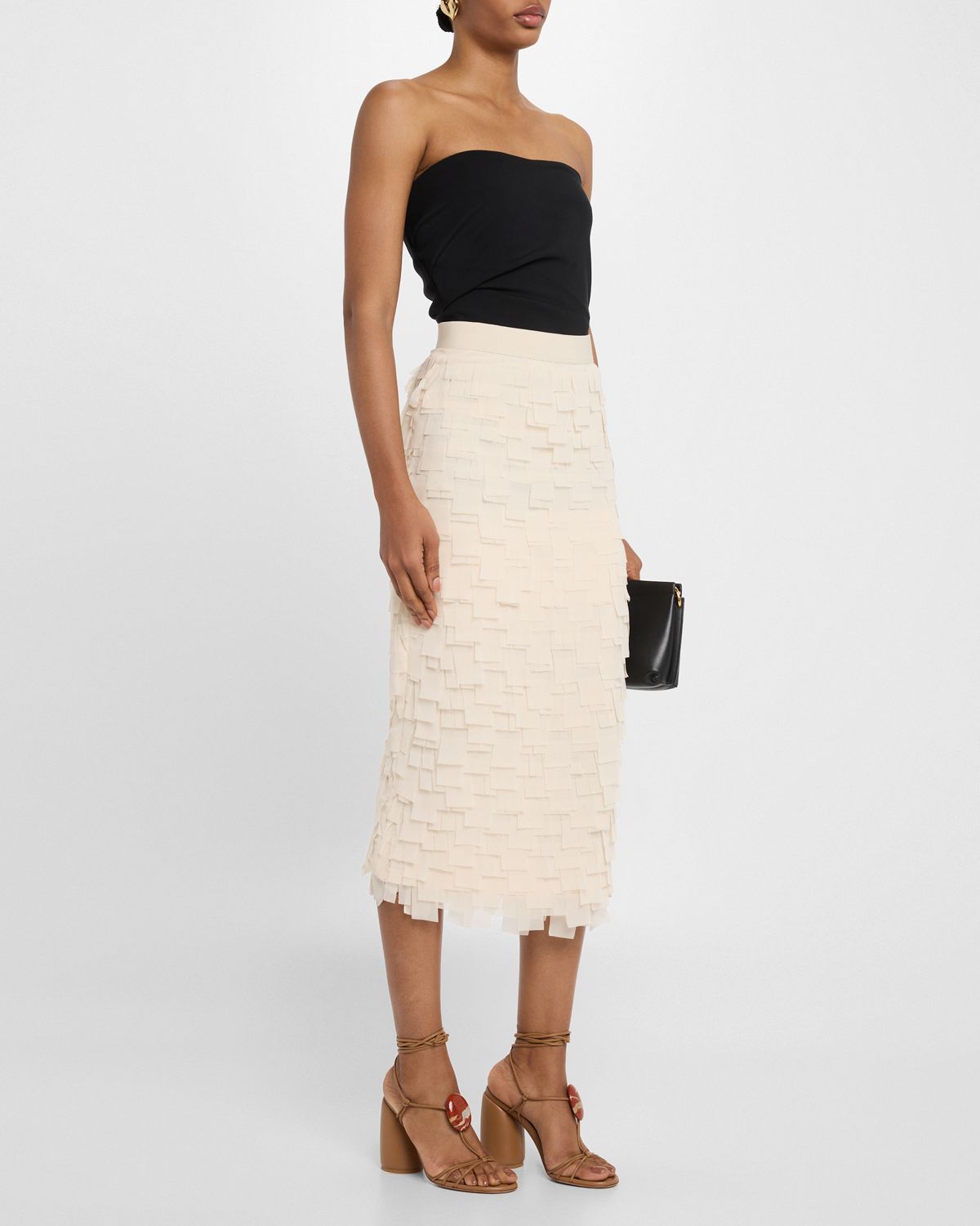 JBQ Brianna Layered Midi Skirt