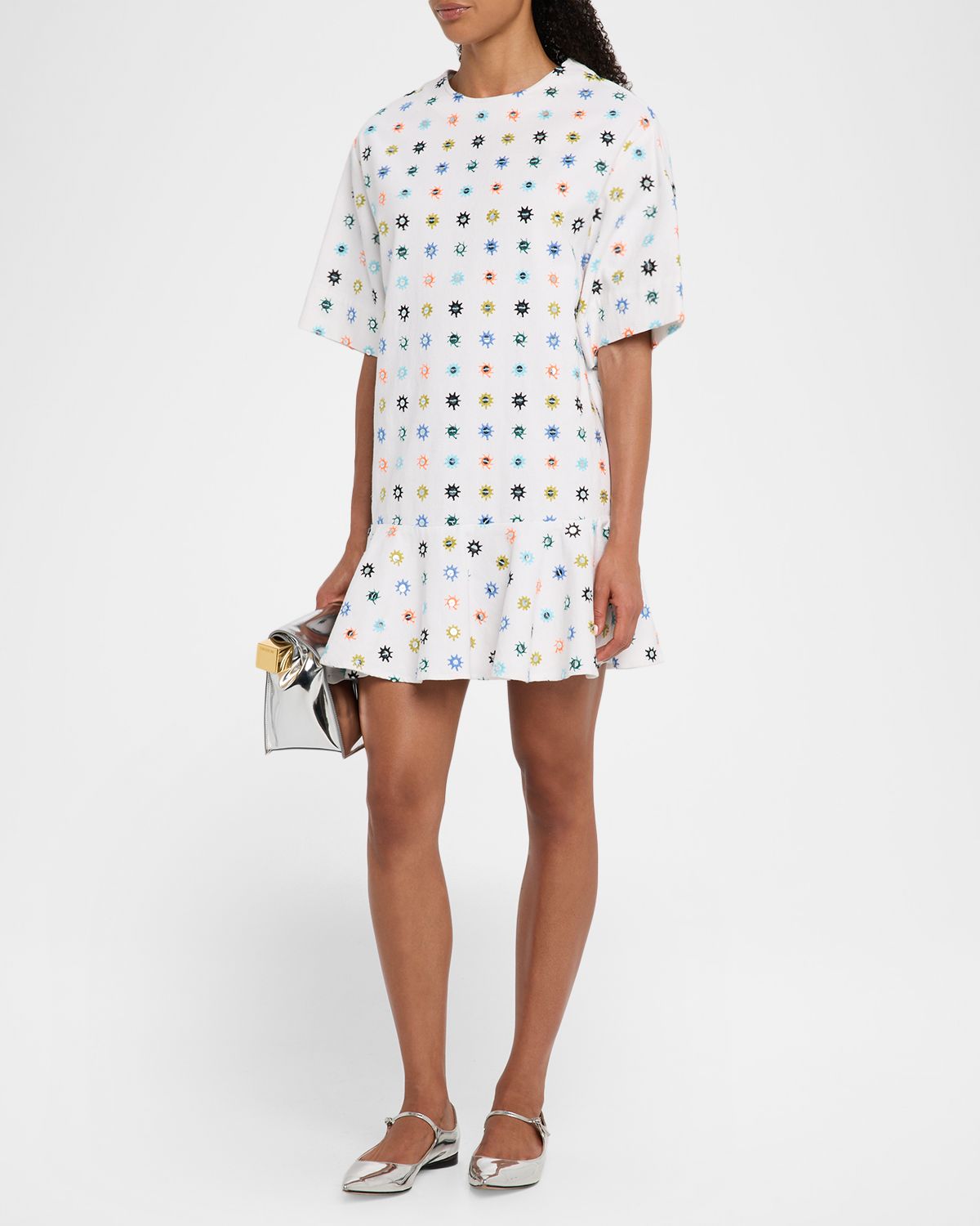 Essentiel Antwerp Iherko Mirror Embroidered Mini Dress