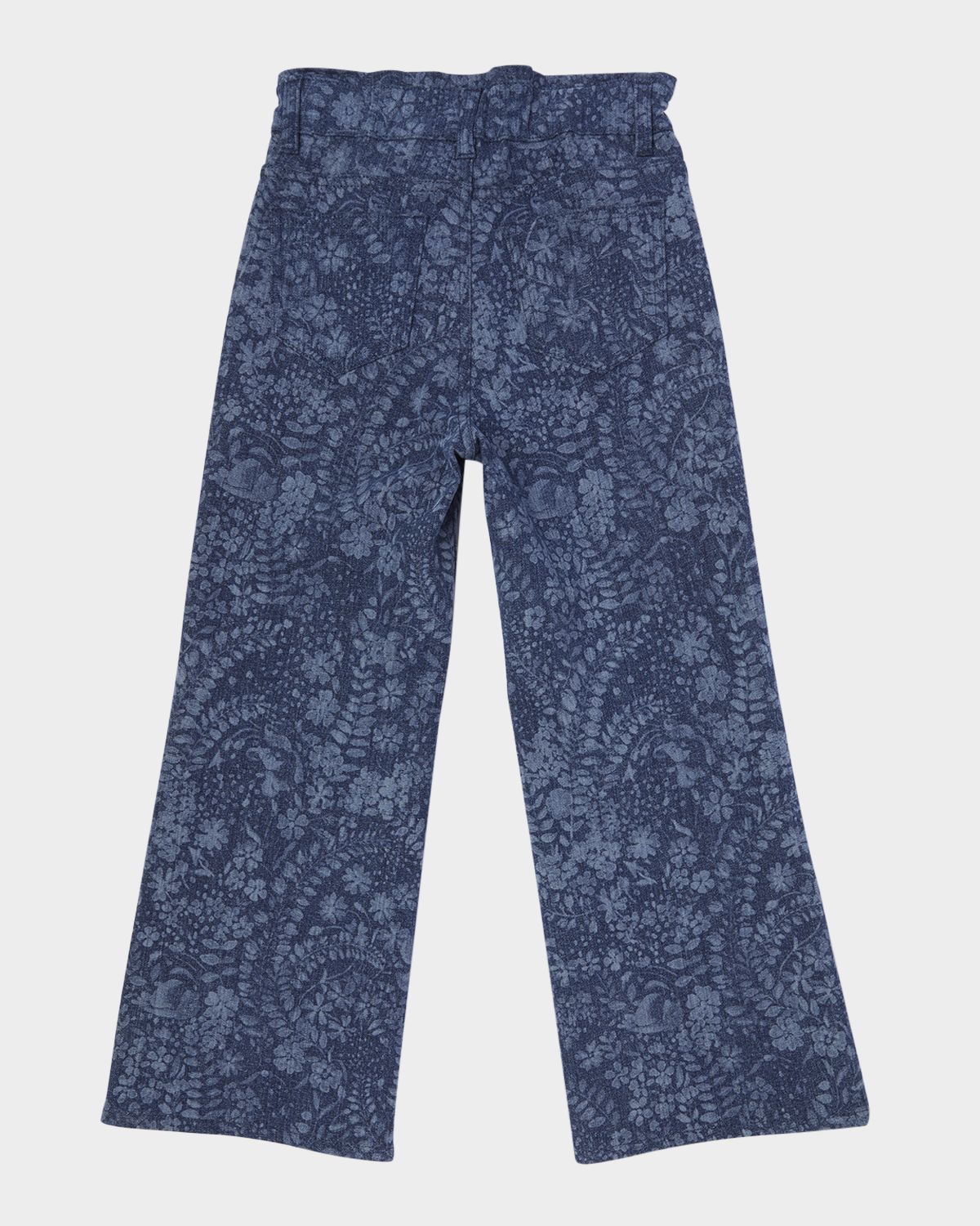 Golden Goose Girl 's Journey Floral-Print Wide-Leg Denim Pants, Size 4-12