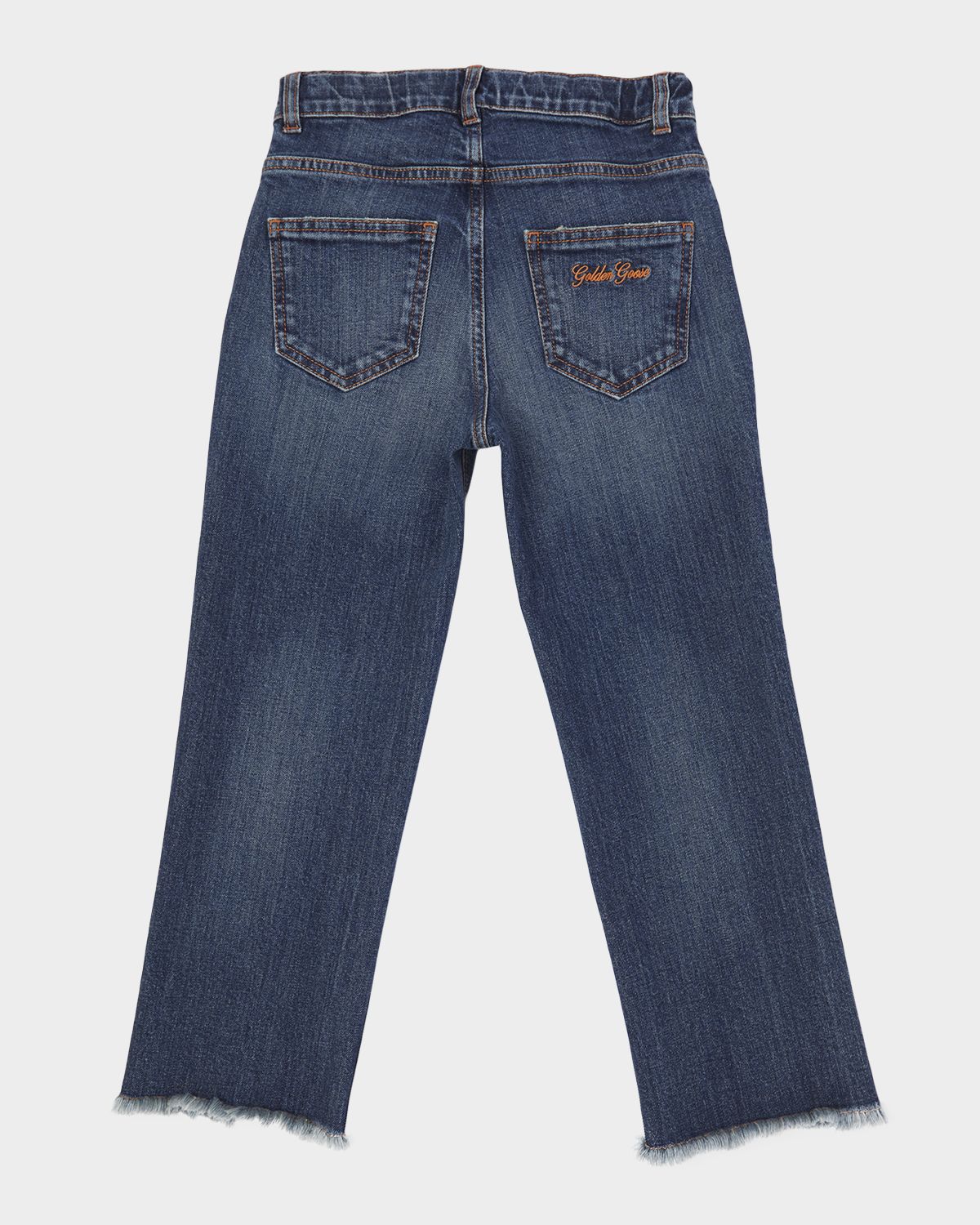 Golden Goose Boy 's Journey Raw-Cut Hem Denim Jeans, Size 4-