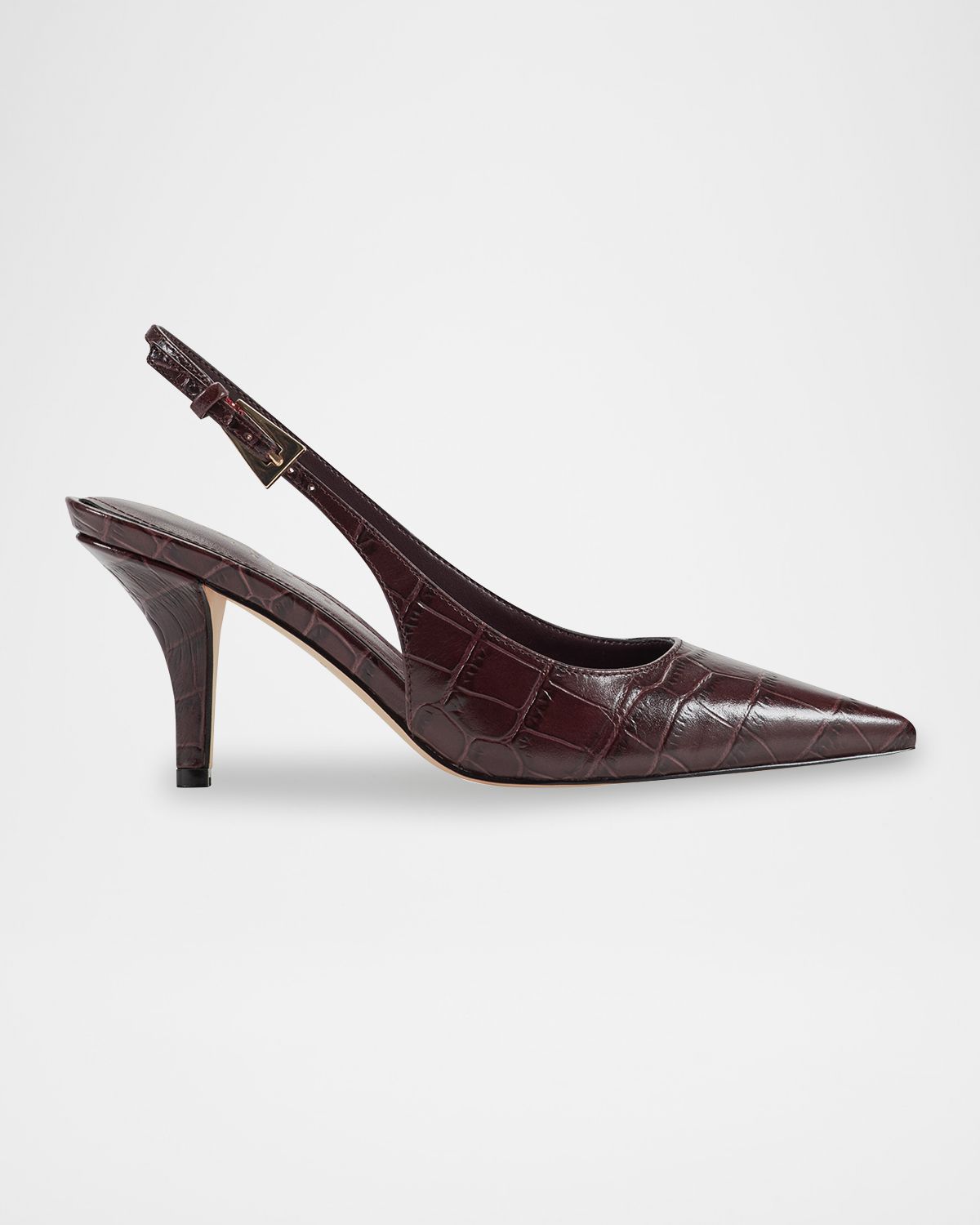 Marc Fisher LTD Dorie Croc-Embossed Leather Slingback Pumps