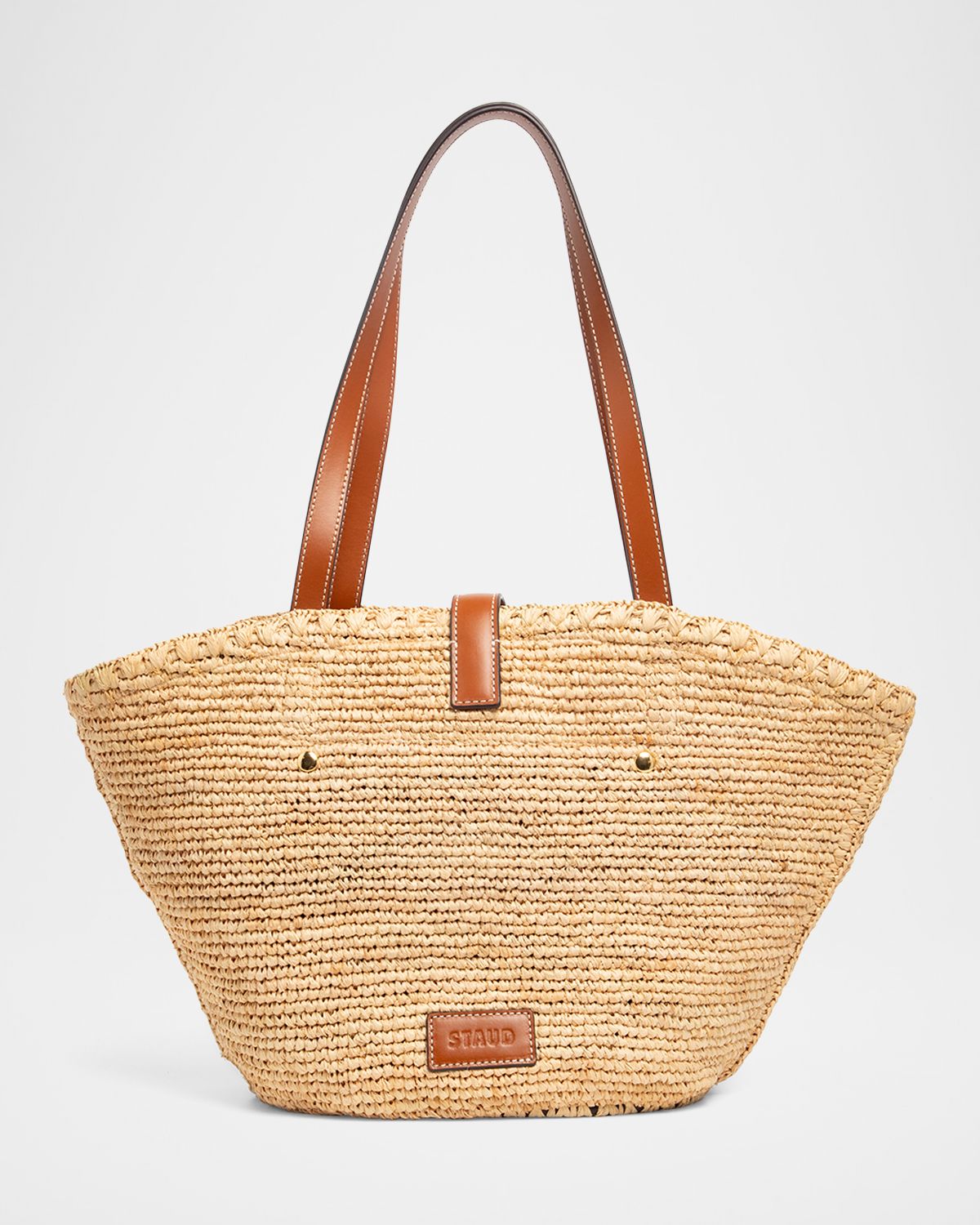 STAUD Vista Raffia Tote Bag