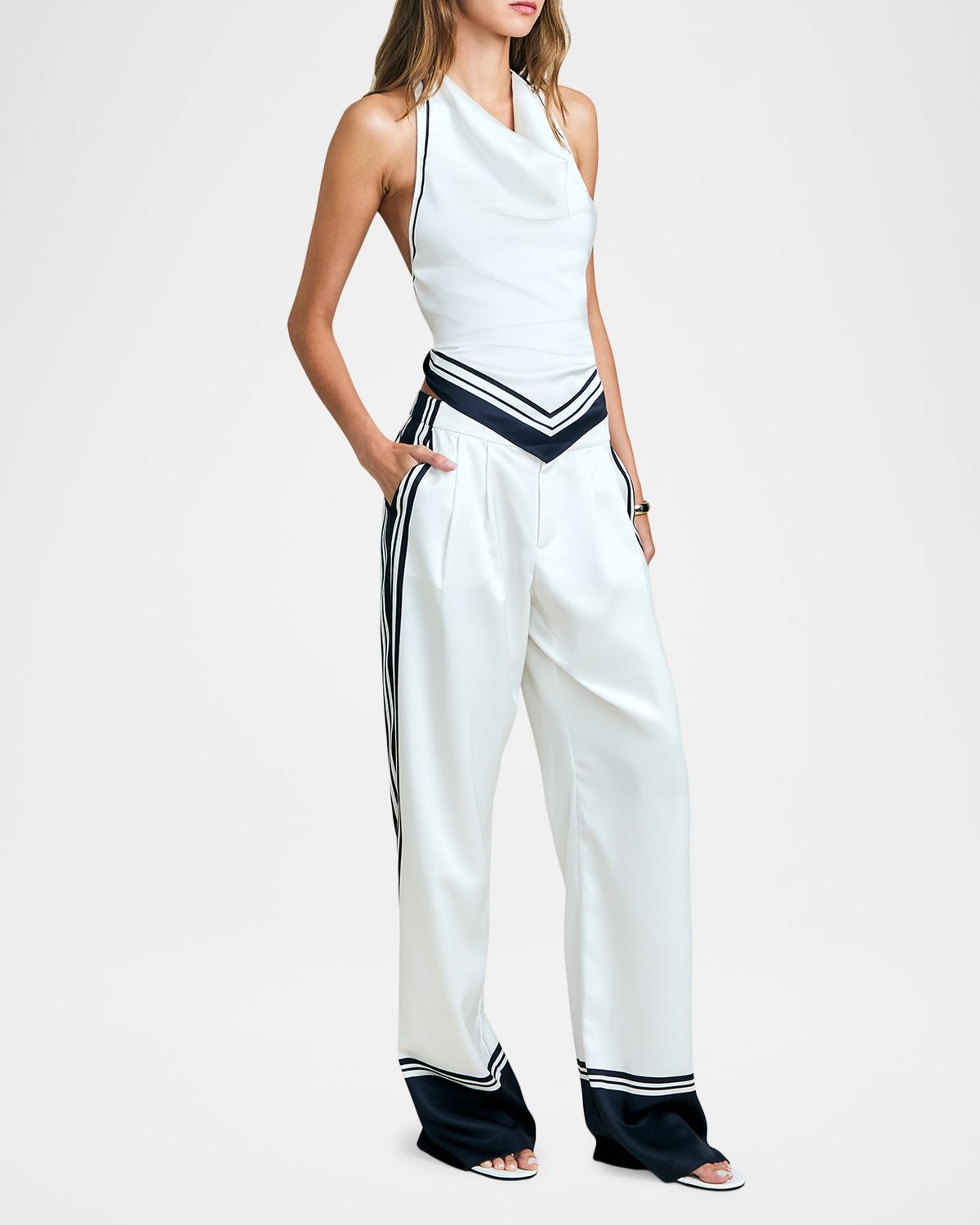 SEROYA Marlowe Striped Satin Pants | Thumbnail 5 SEROYA Marlowe Striped Satin Pants | Thumbnail 5