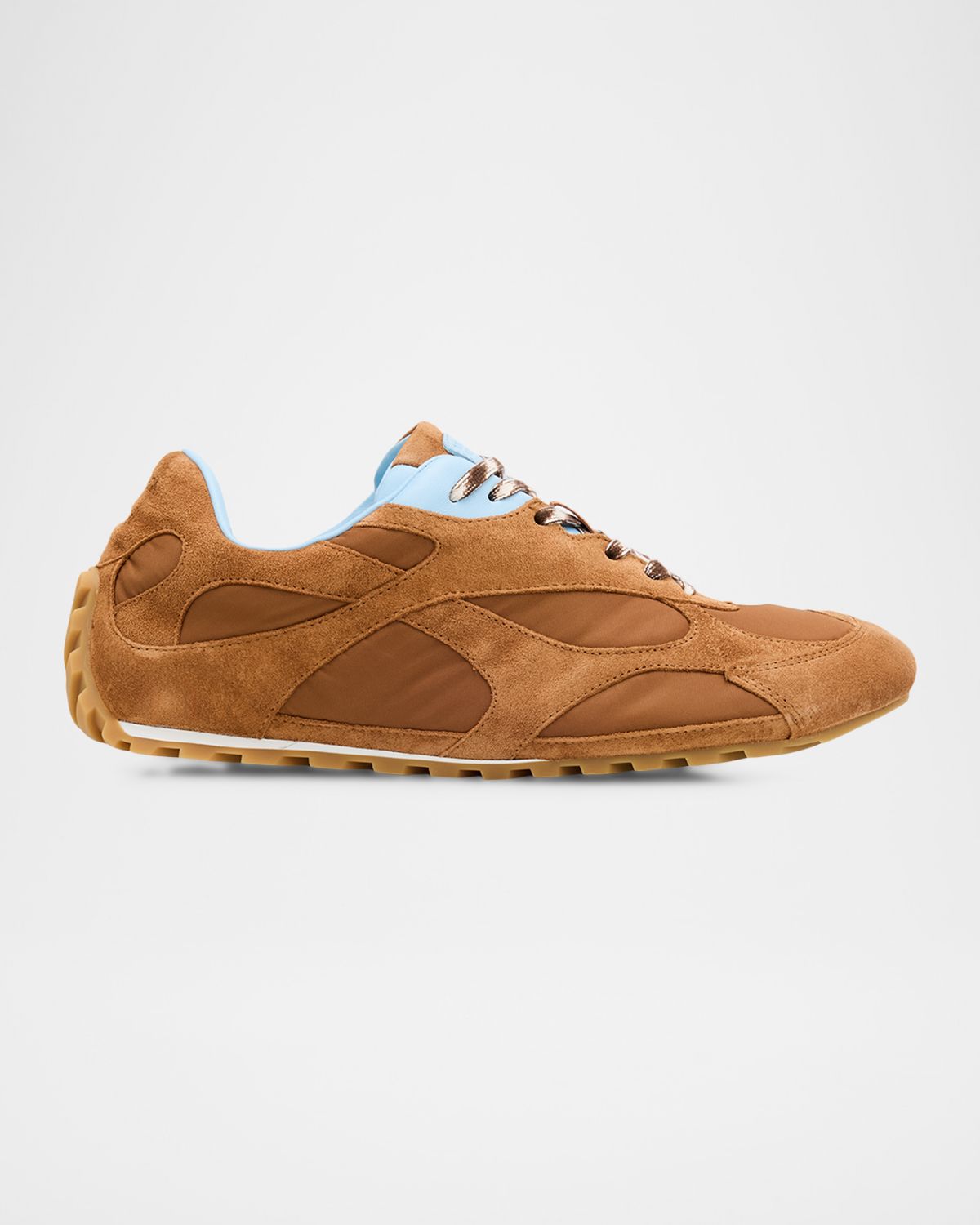 Bottega Veneta Men 's Orbit Flash Nylon and Suede Low-Top Sneakers
