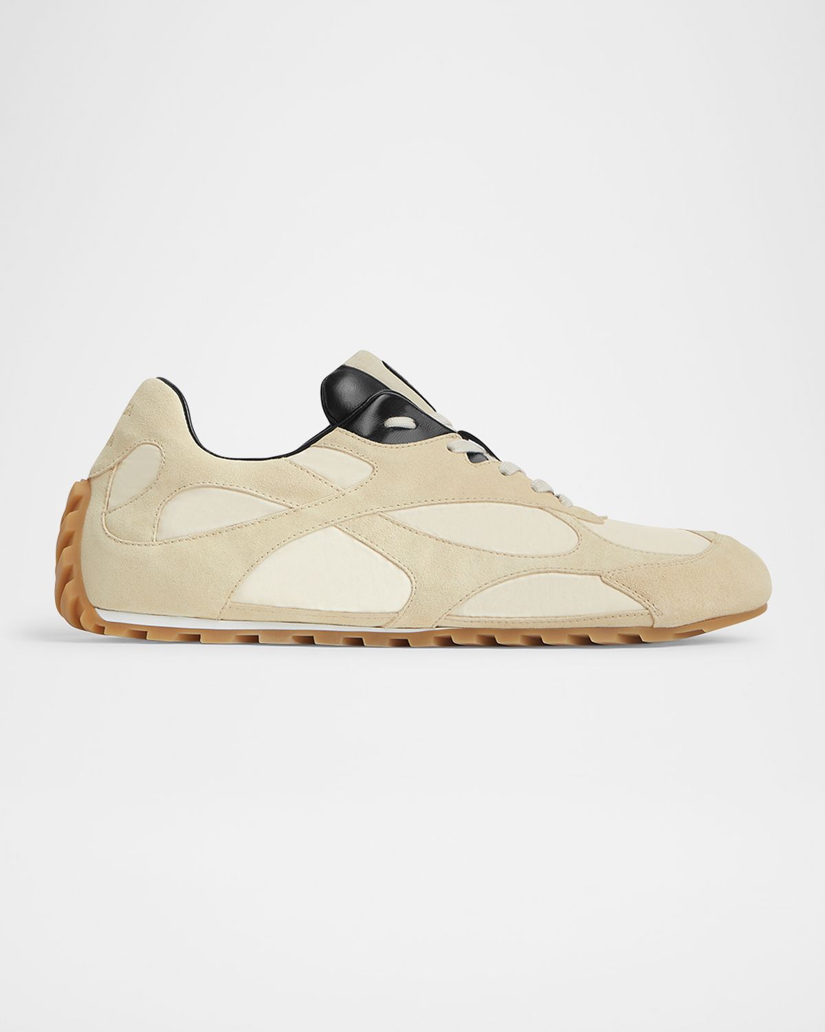 Bottega Veneta Men 's Orbit Flash Nylon and Suede Low-Top Sneakers