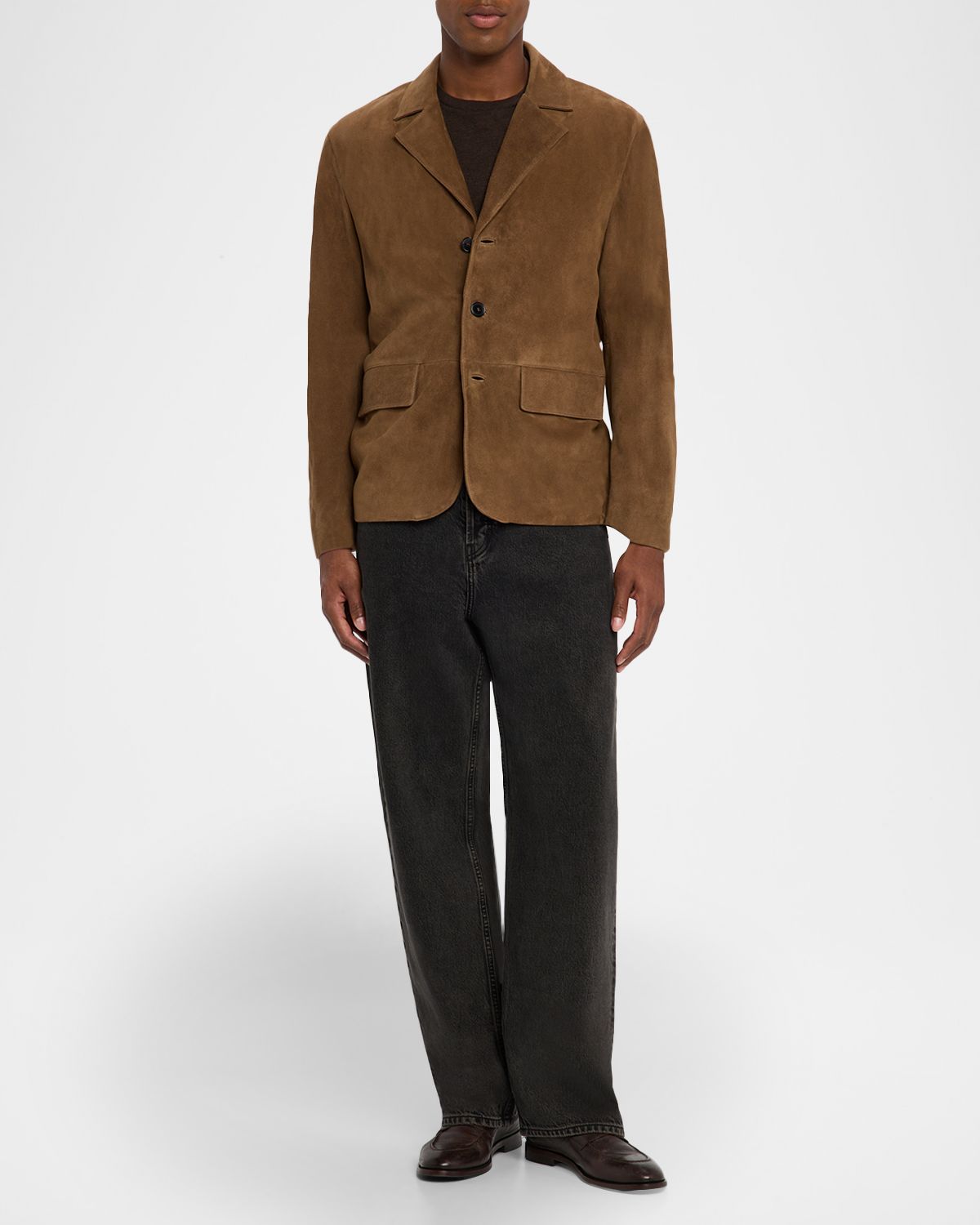 FRAME Men 's Baggy Black Denim Jeans