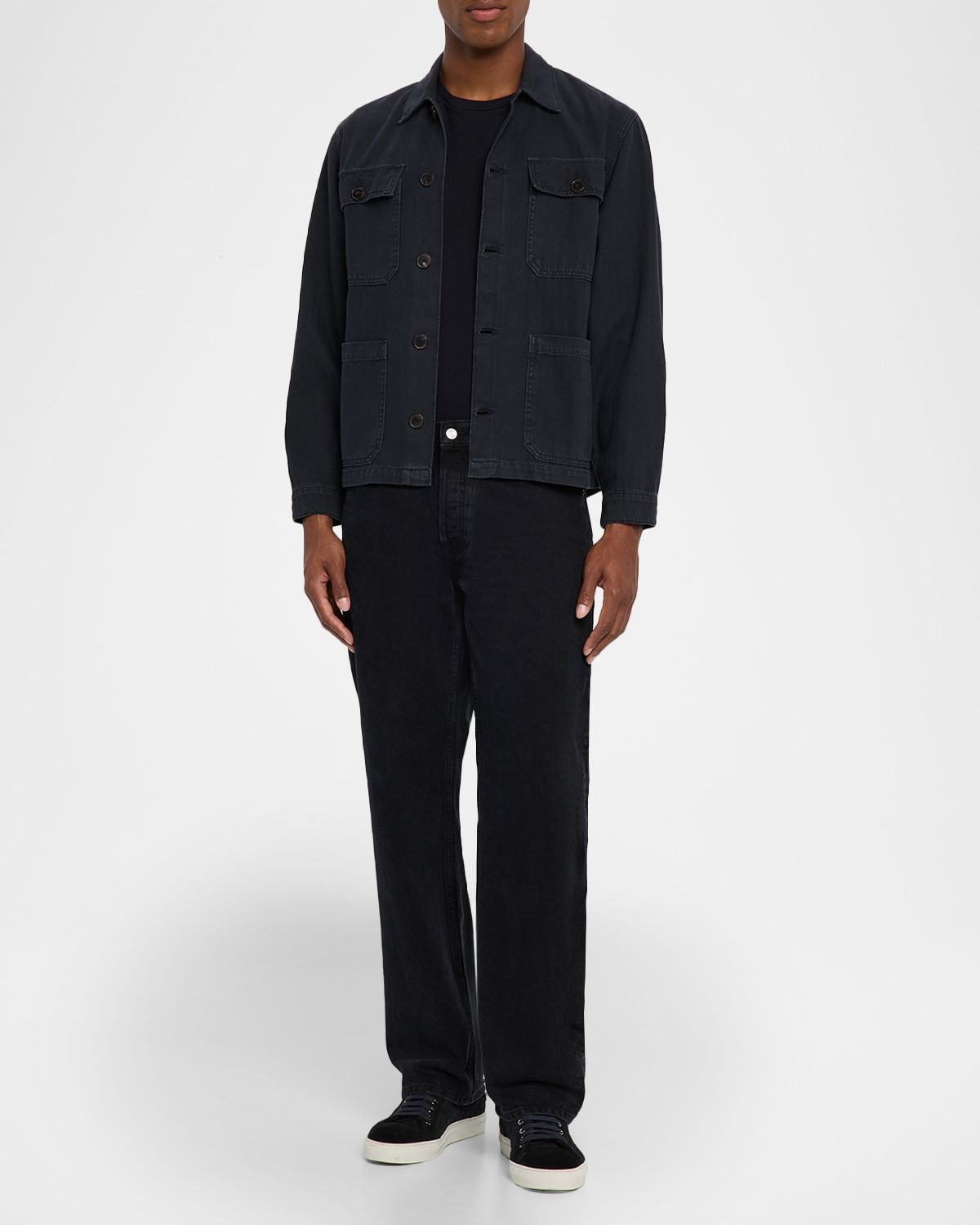 FRAME Men 's Relaxed Black Denim Jeans