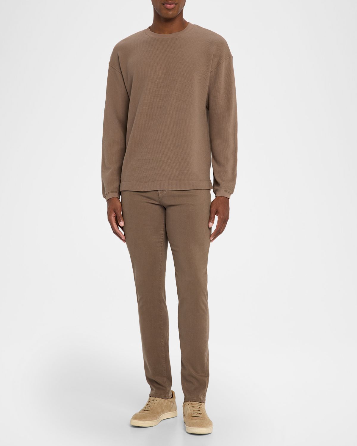 FRAME Men 's Cotton Waffle Textured Long-Sleeve T-Shirt