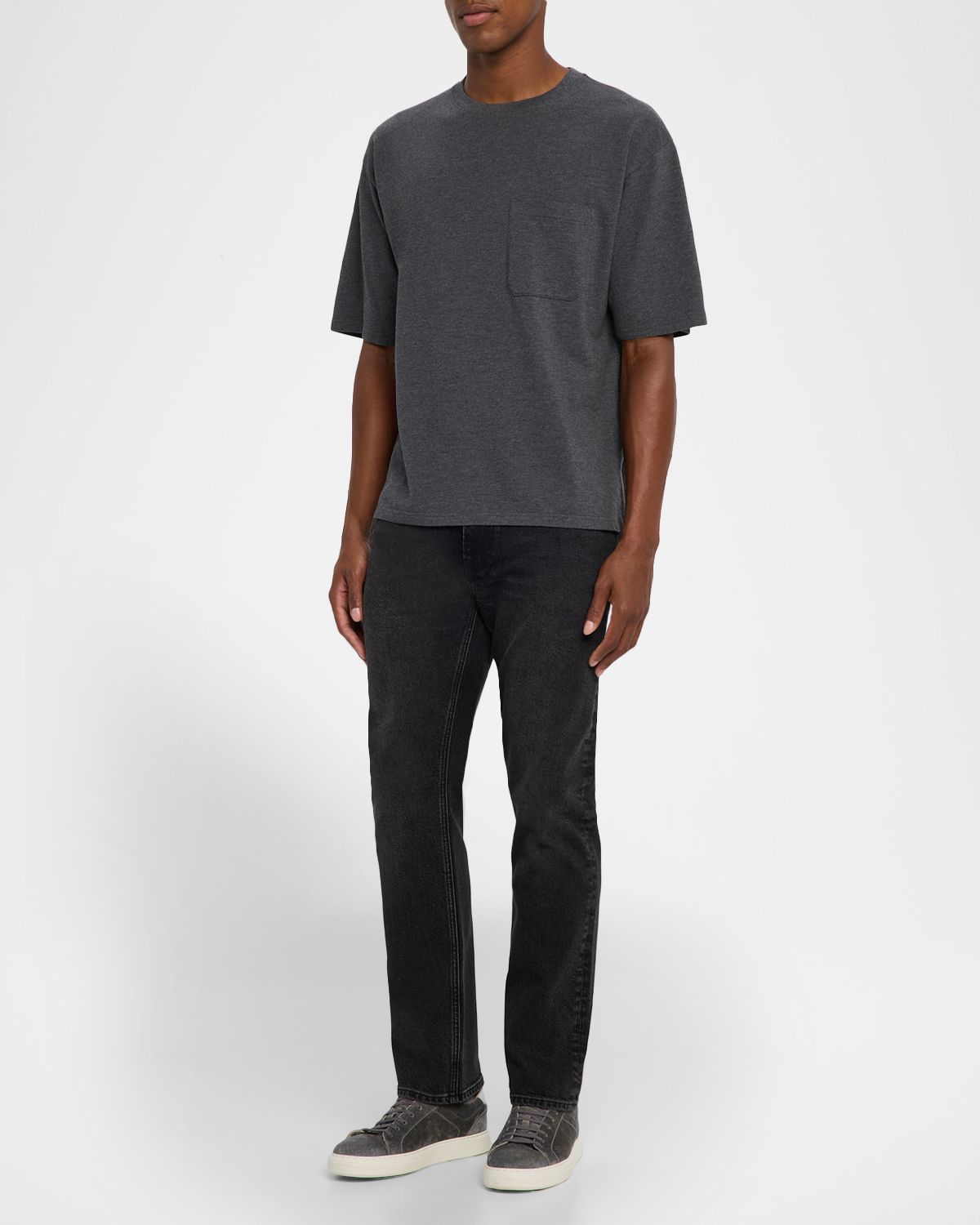 FRAME Men 's Pique Relaxed-Fit Pocket T-Shirt