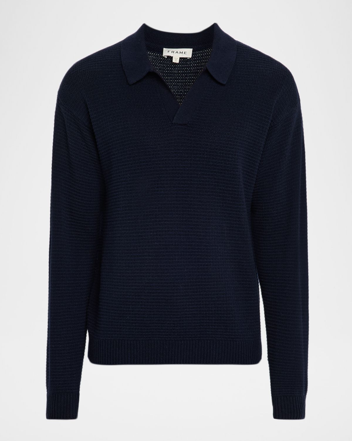 FRAME Men 's Knit Wool and Cashmere Johnny Collar Sweater