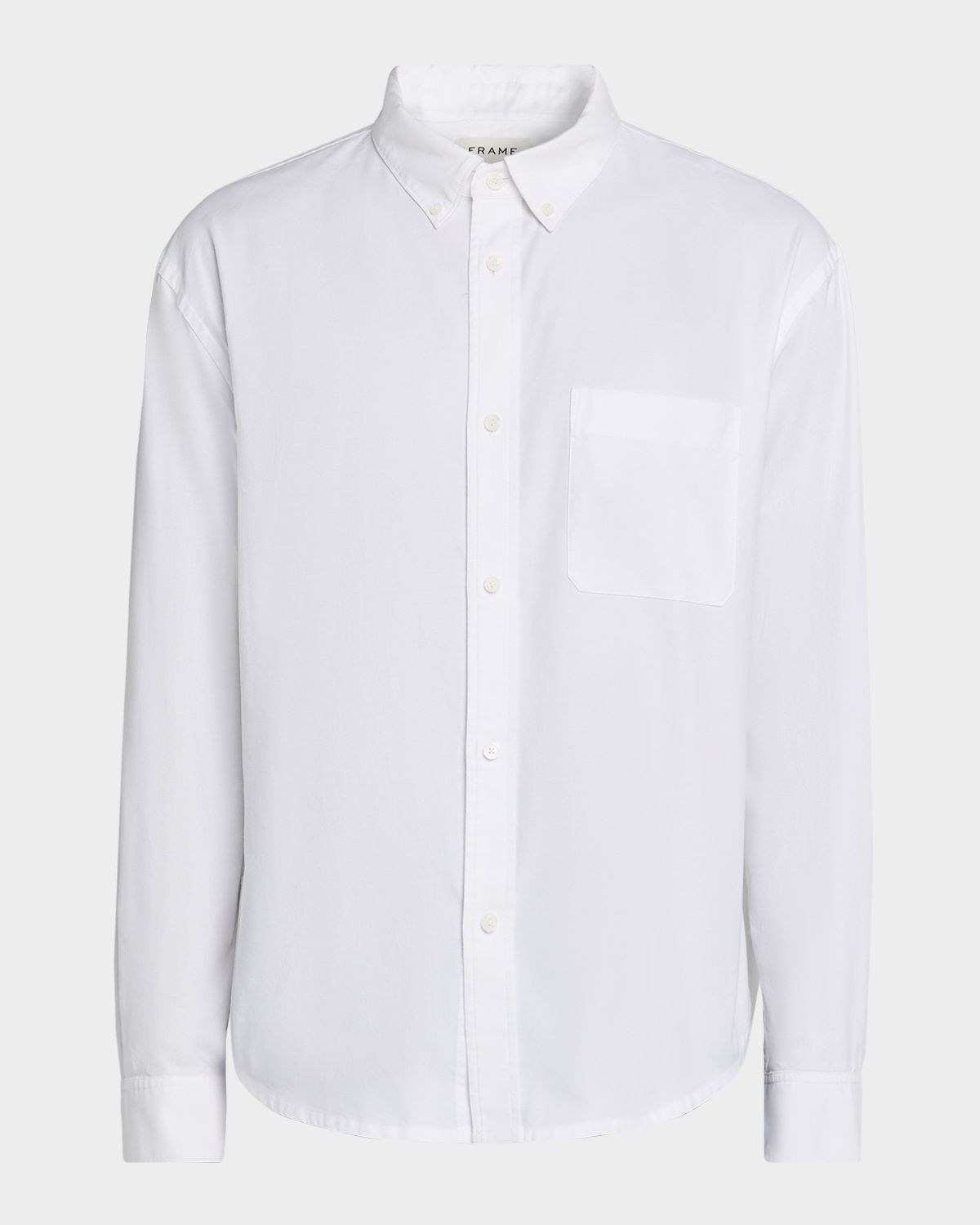 FRAME Men 's Button-Collar Cotton Oxford Sport Shirt