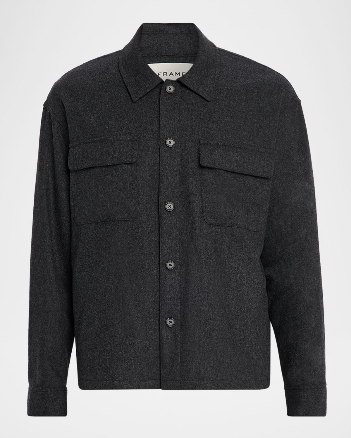 FRAME Men 's Wool-Blend Two-Pocket Overshirt