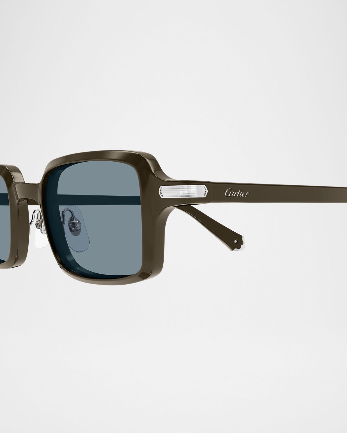 Cartier Unisex CT0539S Acetate Rectangle Sunglasses