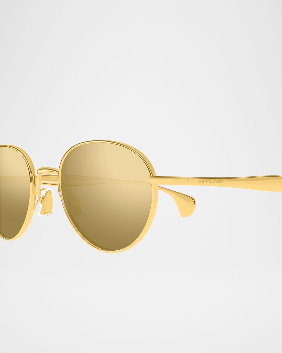 Bottega Veneta Unisex BV1396S Metal Round Sunglasses