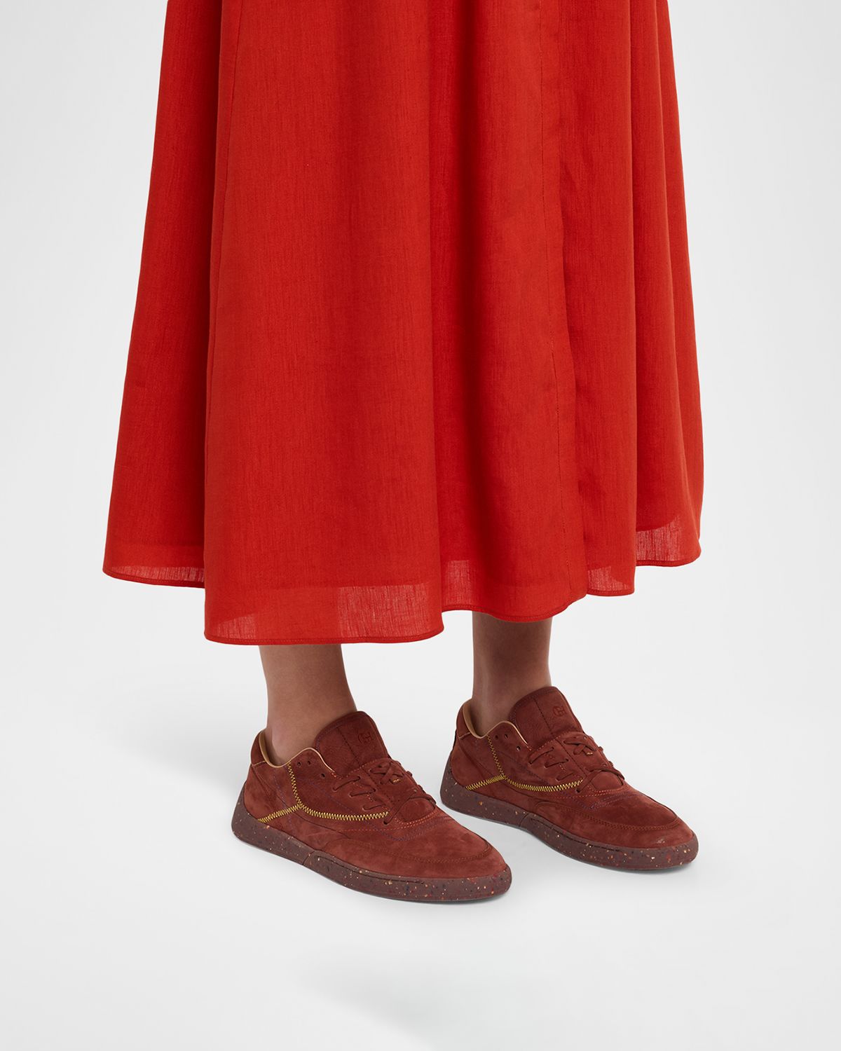 Gabriela Hearst Ohio Low-Top Suede Sneakers