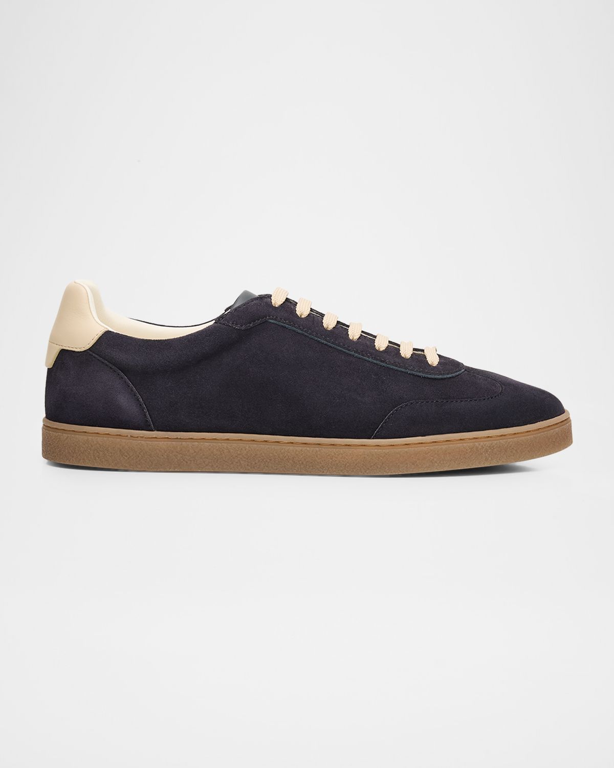 Brunello Cucinelli Men 's Suede T-Toe Low-Top Sneakers | Thumbnail 7 Brunello Cucinelli Men 's Suede T-Toe Low-Top Sneakers | Thumbnail 7