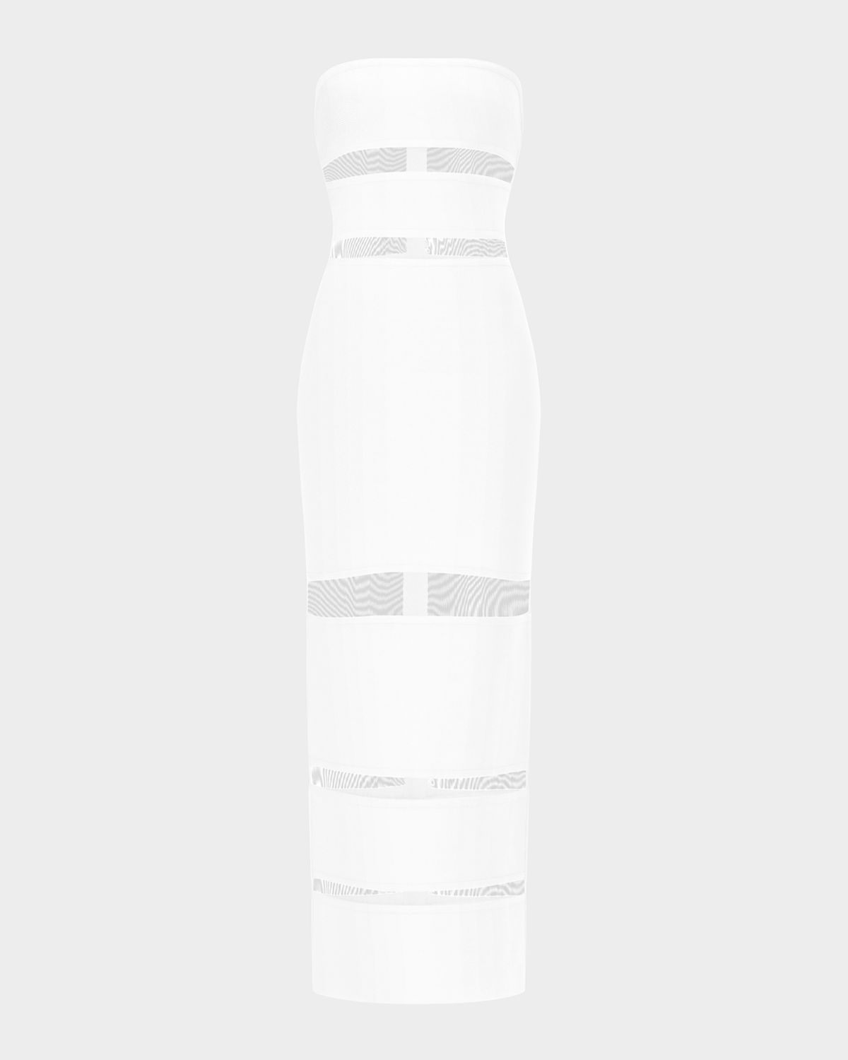 Herve Leger The Vera Strapless Illusion-Insert Column Gown
