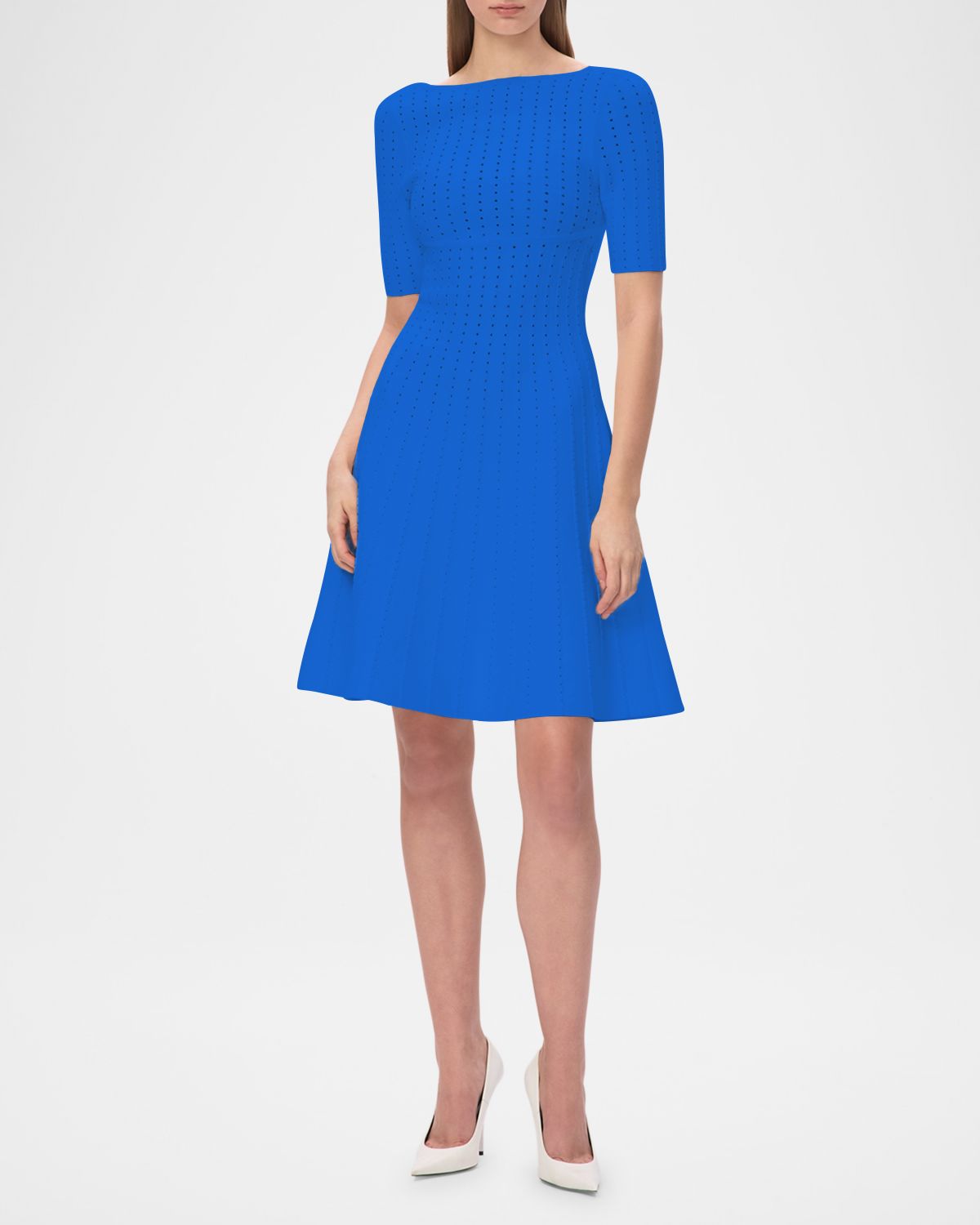 Herve Leger The Donna Pointelle A-Line Dress