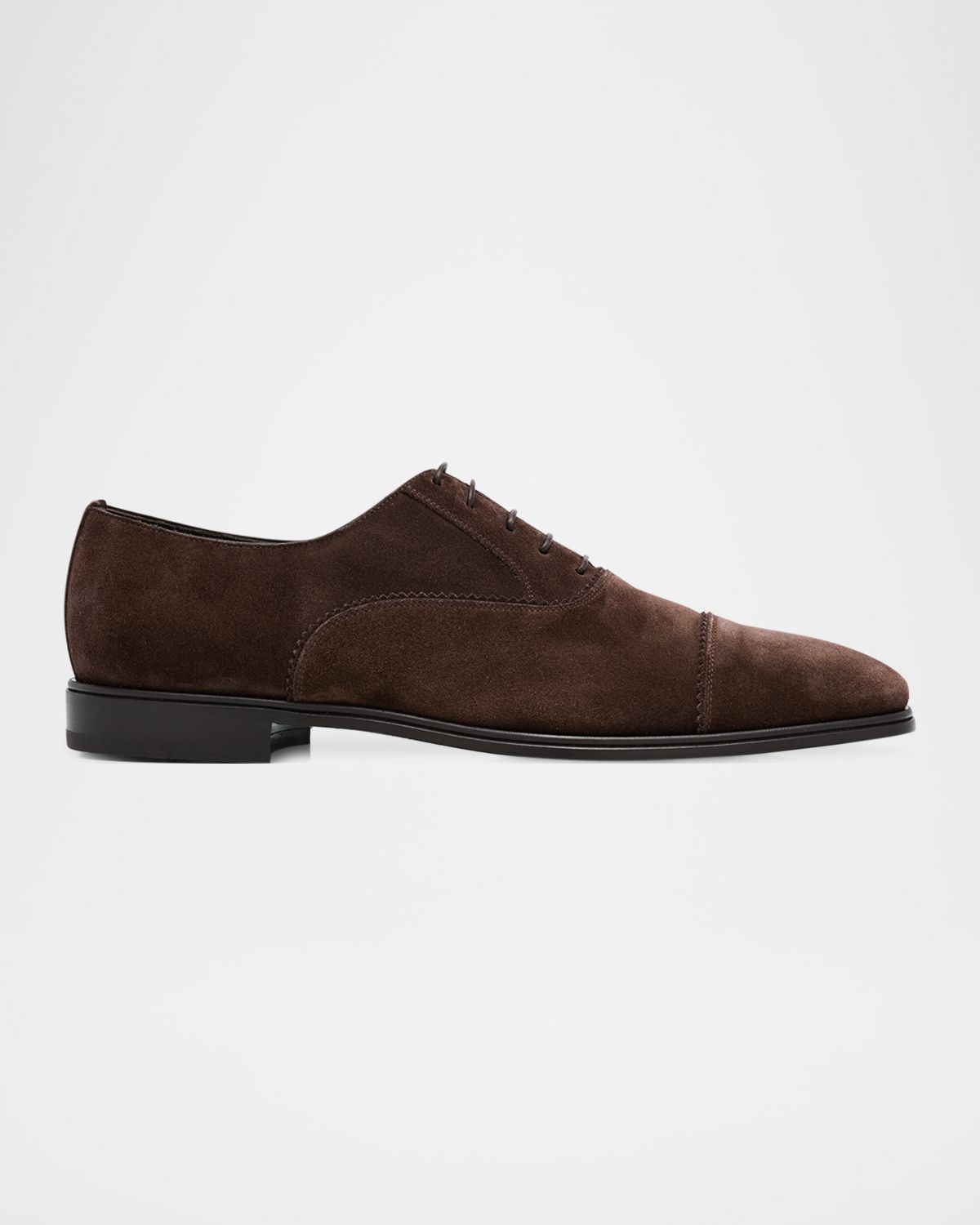 Ferragamo Men 's Boston Suede Cap Toe Oxford Shoes | Thumbnail 7 Ferragamo Men 's Boston Suede Cap Toe Oxford Shoes | Thumbnail 7