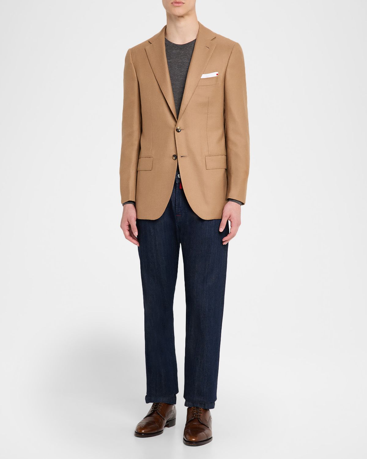 Kiton Men 's Soft Cashmere Single-Breasted Blazer
