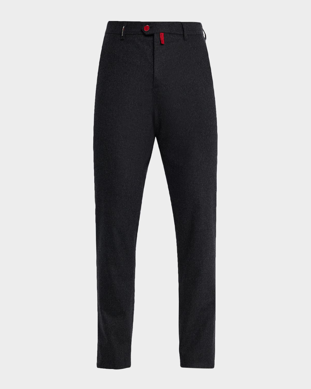 Kiton Men 's Wool Flannel Slim Flat-Front Pants