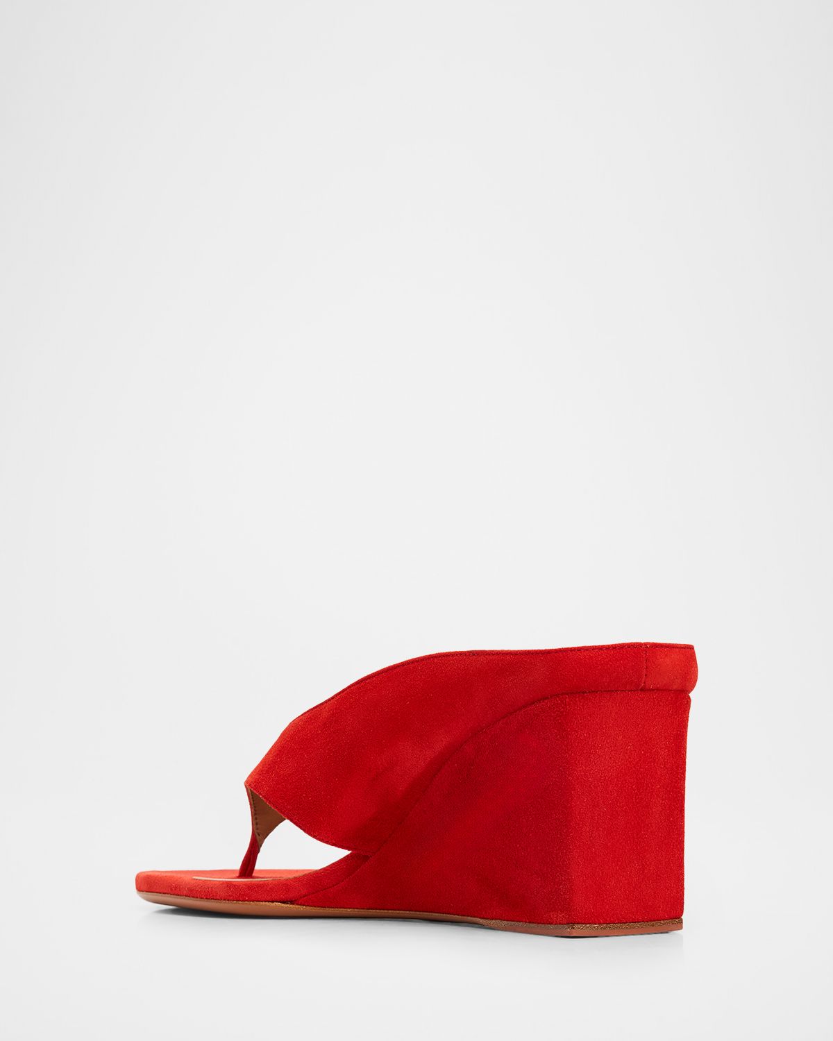 ALAÏA Suede Wedge Thong Sandals | Thumbnail 4