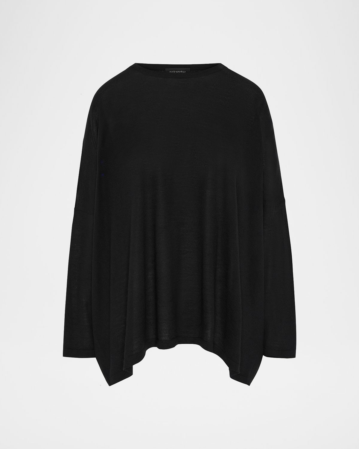Eskandar Ultrafine Cashmere Wide Round-Neck Sweater (Mid Plus Length) | Thumbnail 6 Eskandar Ultrafine Cashmere Wide Round-Neck Sweater (Mid Plus Length) | Thumbnail 6