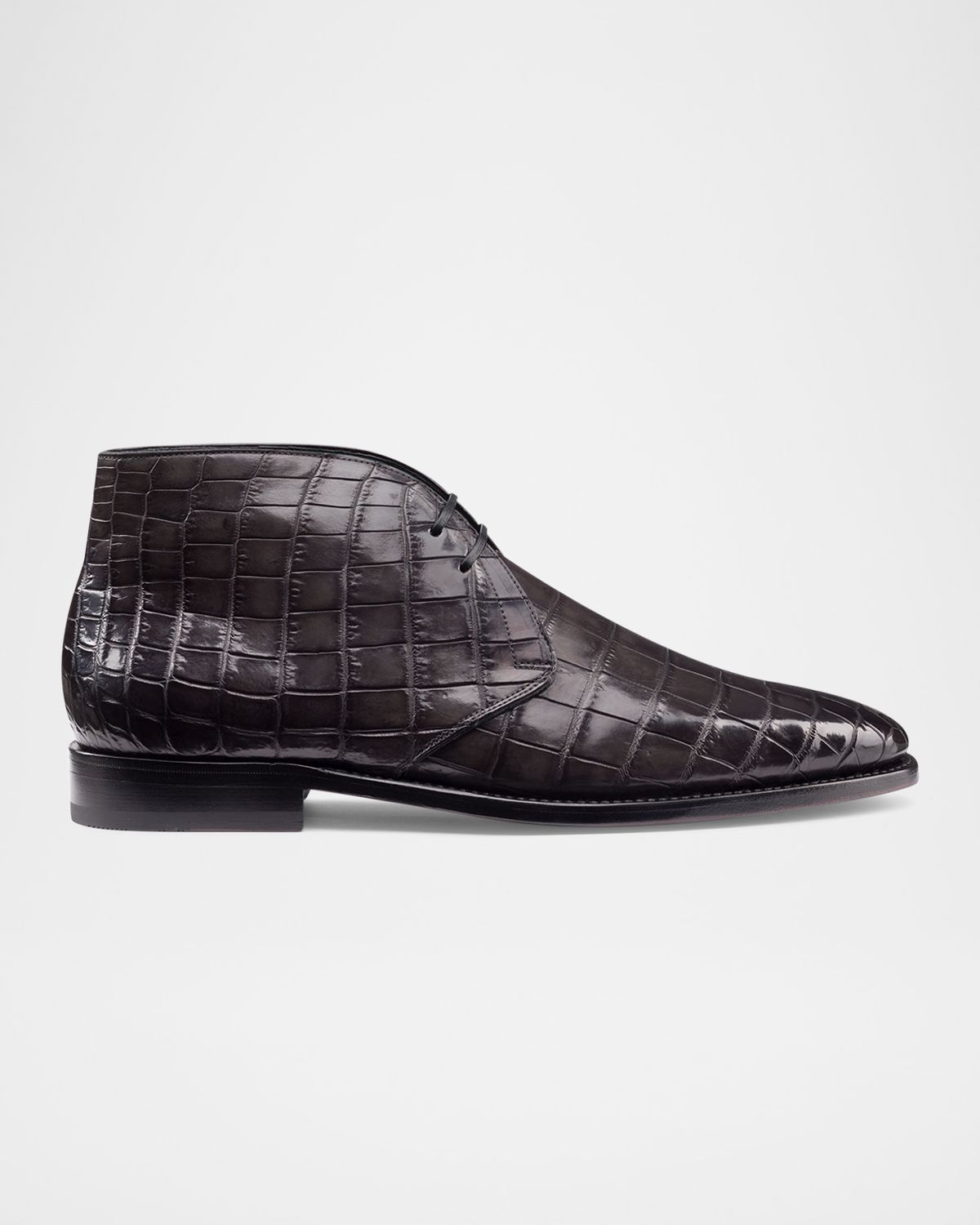 Stefano Ricci Men 's Crocodile Leather Chukka Boots