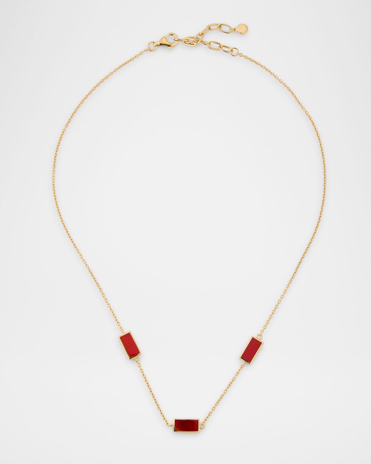 Jan Leslie Three Station Rectangle Dash Necklace