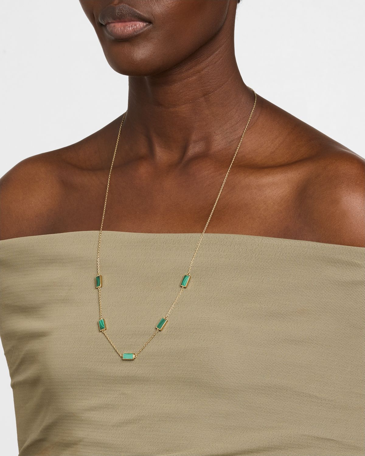 Jan Leslie Five Station Rectangle Dash Necklace