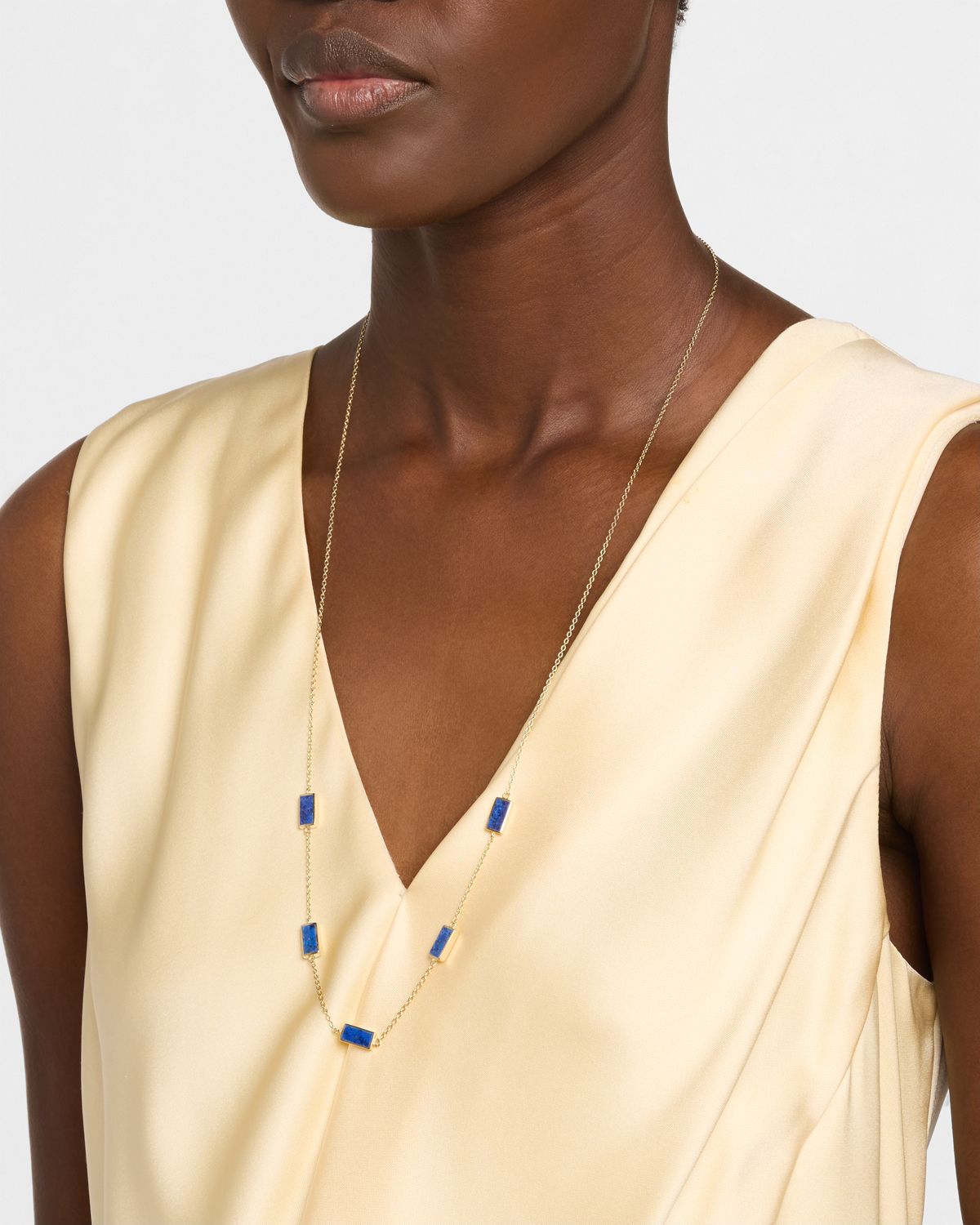 Jan Leslie Five Station Rectangle Dash Necklace