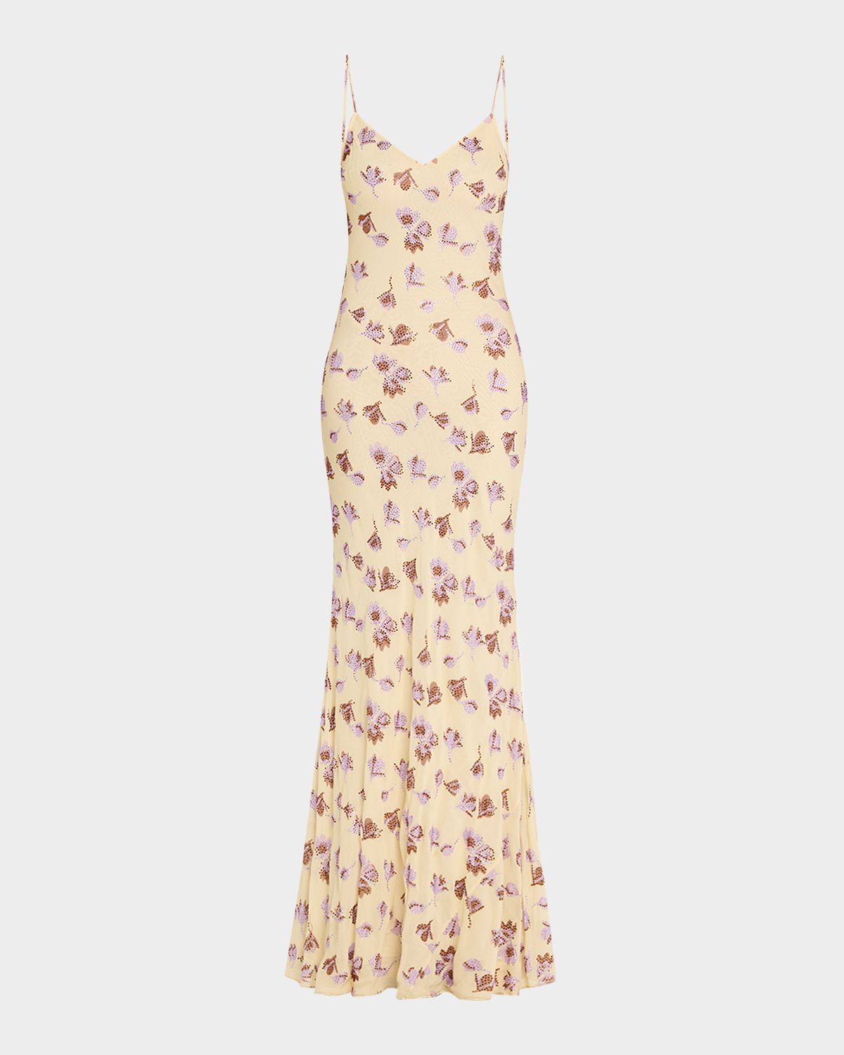 Self-Portrait Embellished Floral Maxi Dress