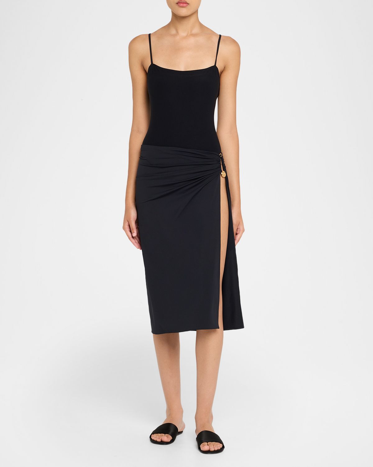 Versace Medusa Safety Pin Pareo Coverup