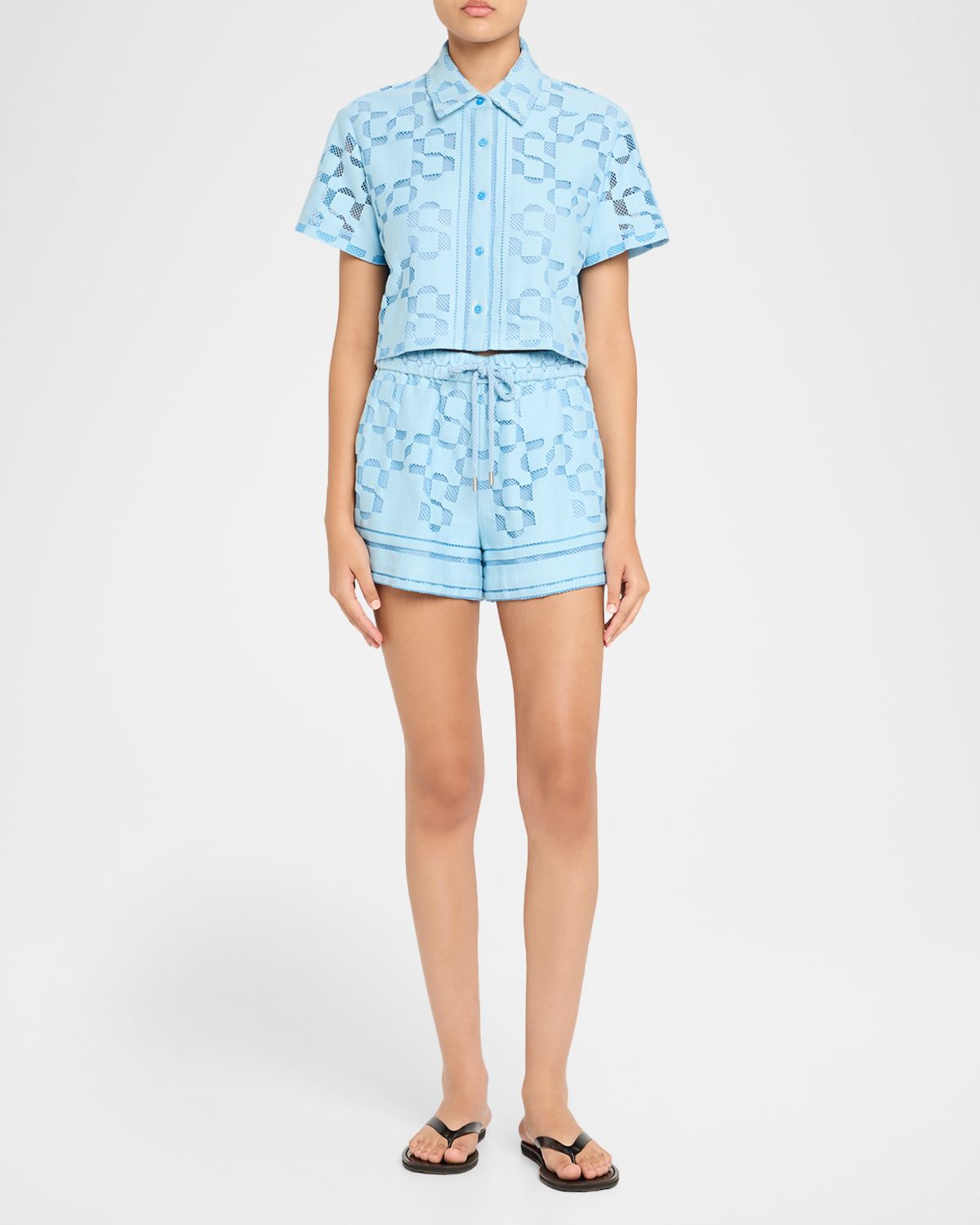 SIMKHAI Hannah Logo Pull-On Shorts