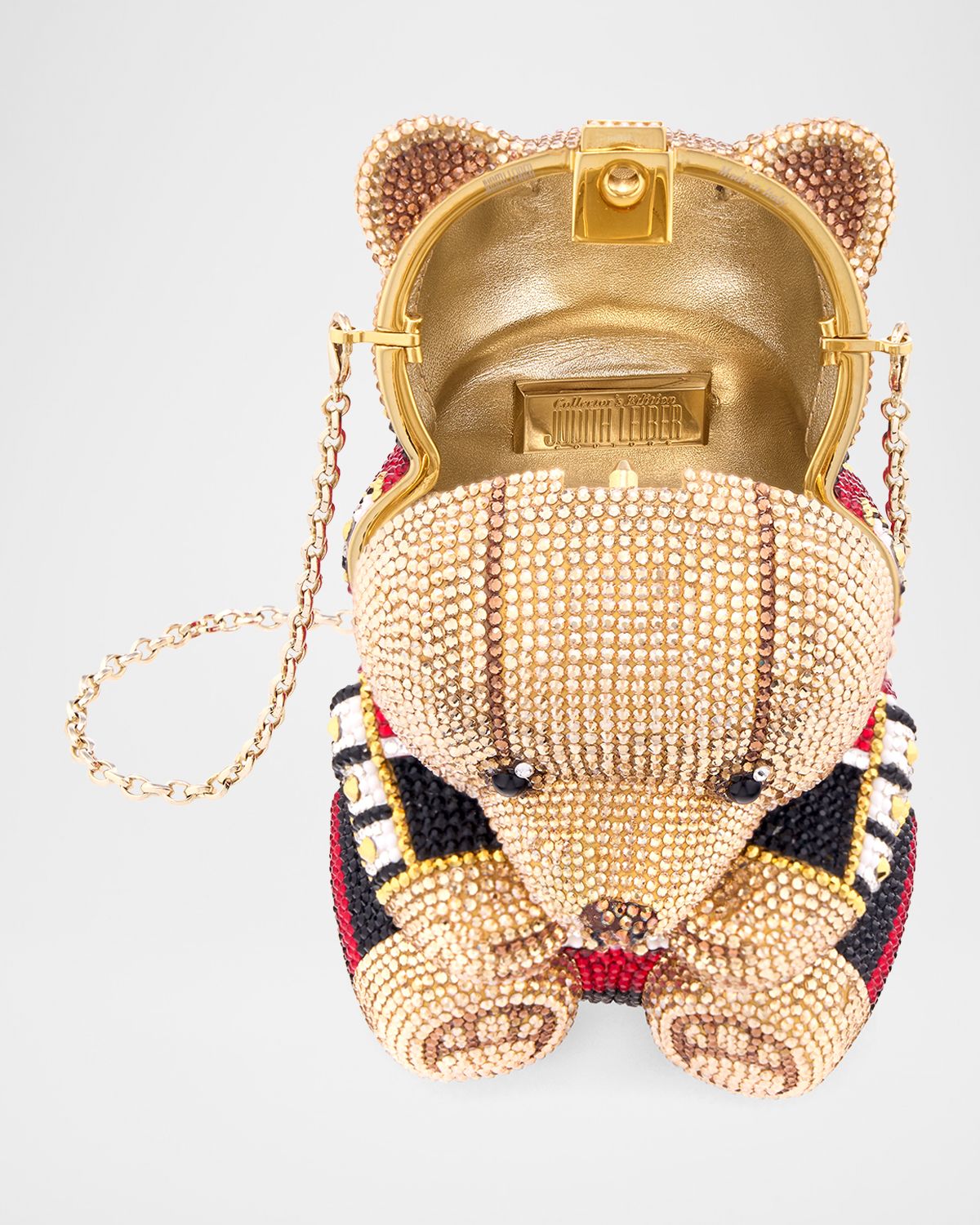 Judith Leiber Couture Albert Teddy Bear Crystal Clutch Bag