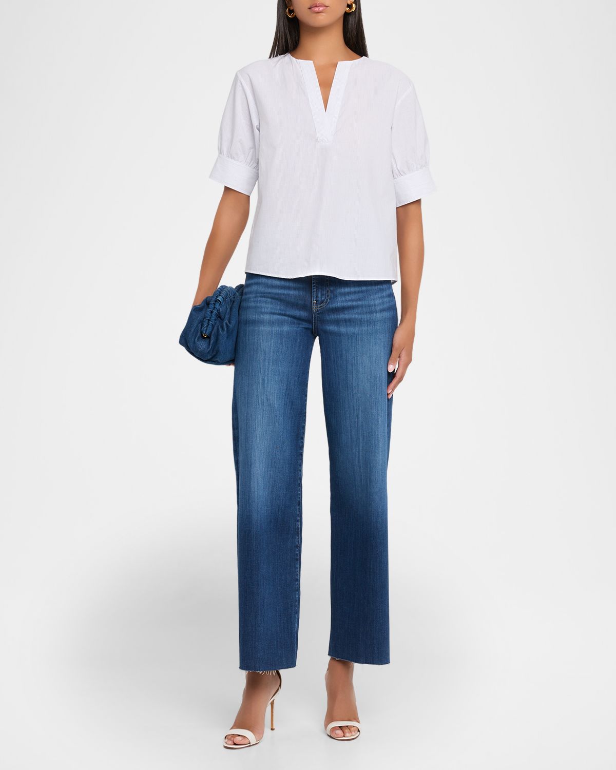 FRAME The V-Neck Popover