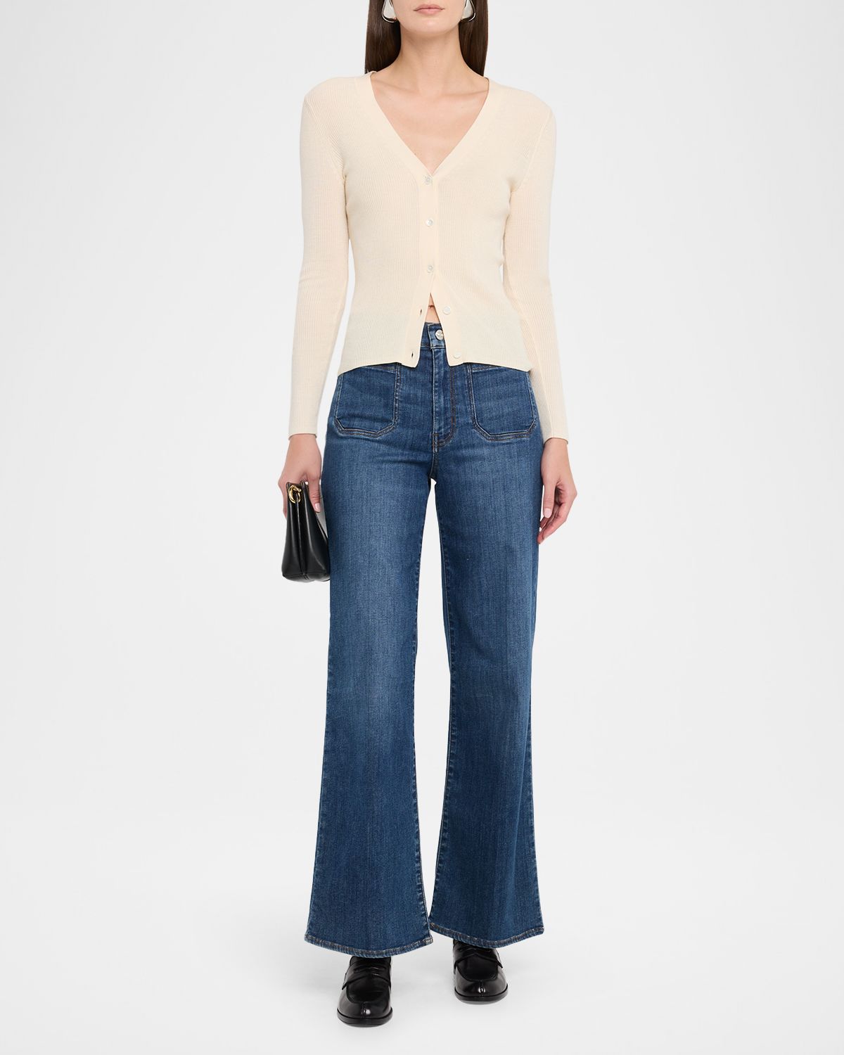 FRAME Le Slim Palazzo Modernist Pocket Jeans