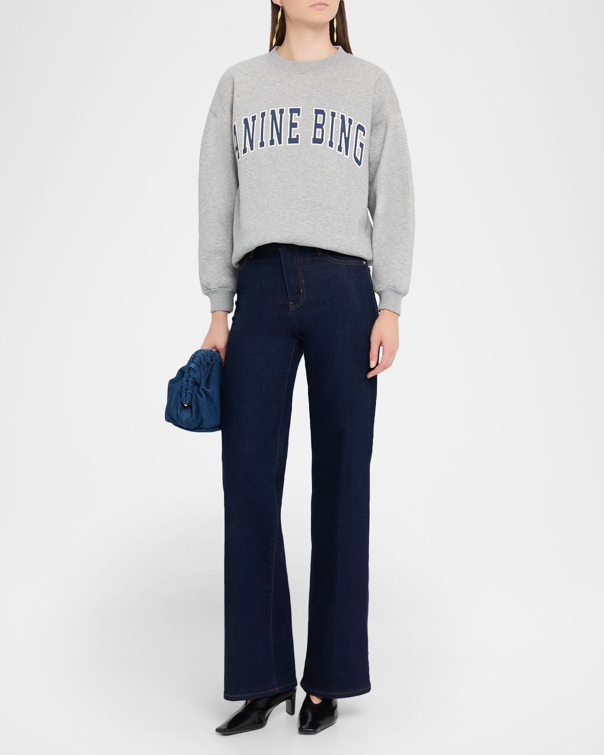 FRAME Le Slim Palazzo Long Jeans