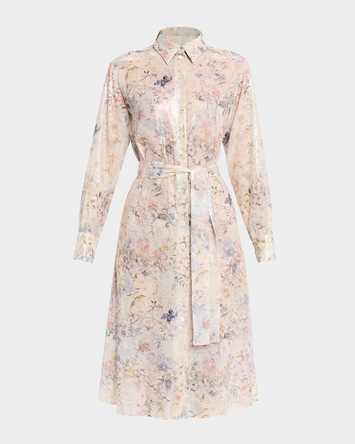 Golden Goose Journey Sequined Floral Midi Shirtdress | Thumbnail 6