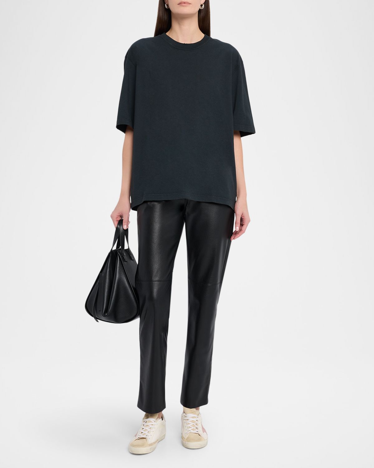 Golden Goose Reverse Logo Cotton Crewneck T-Shirt