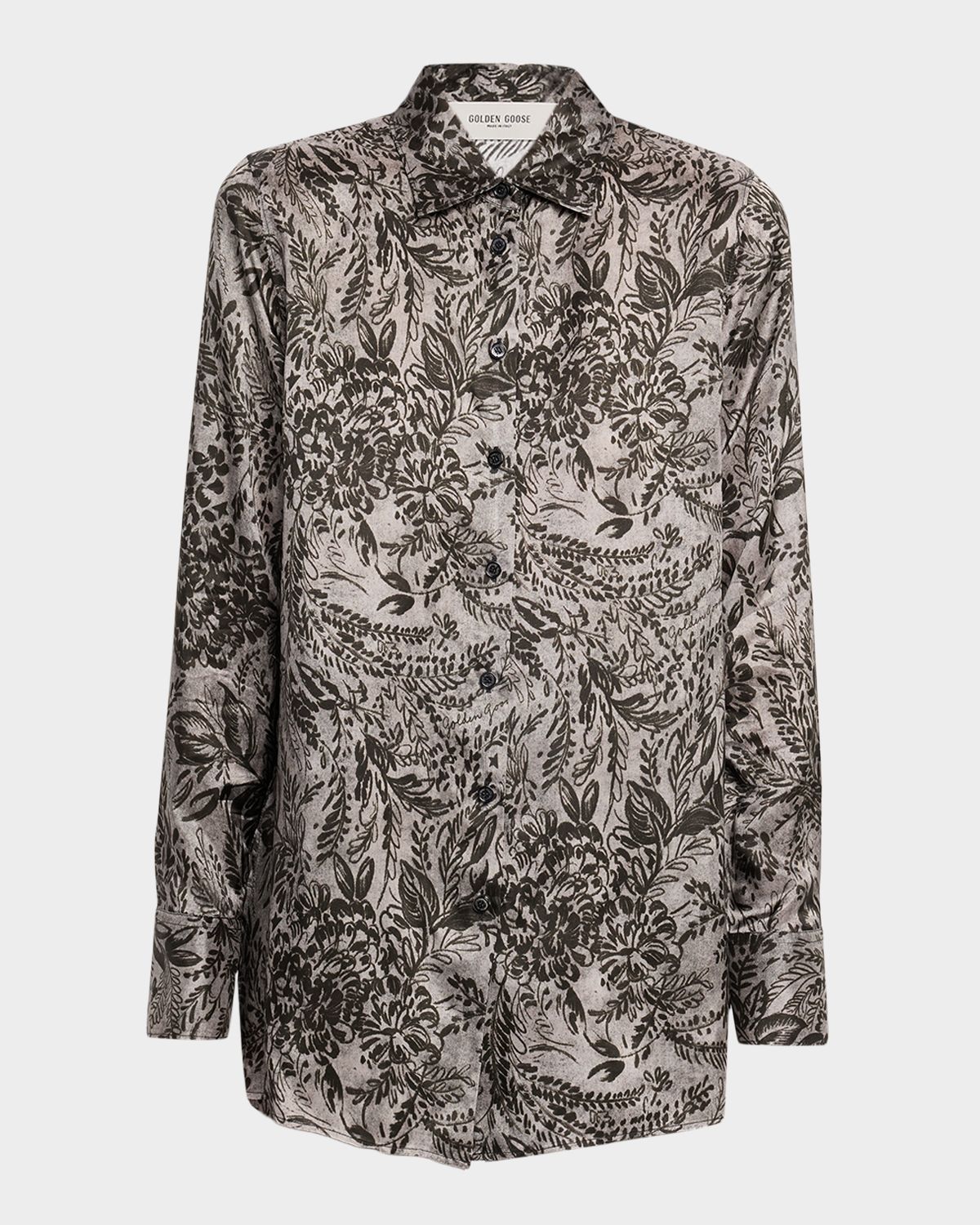 Golden Goose Golden Floral Viscose Twill Shirt
