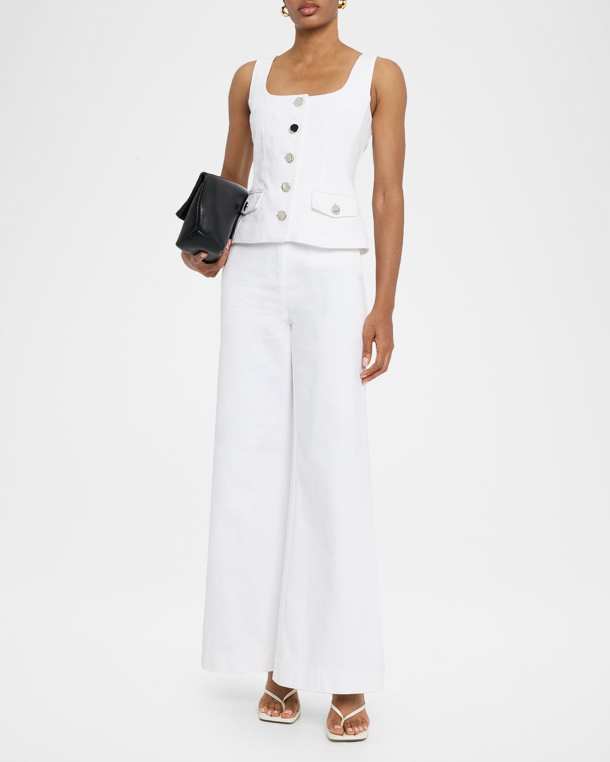 Toccin Georgia Scoop-Neck Denim Vest